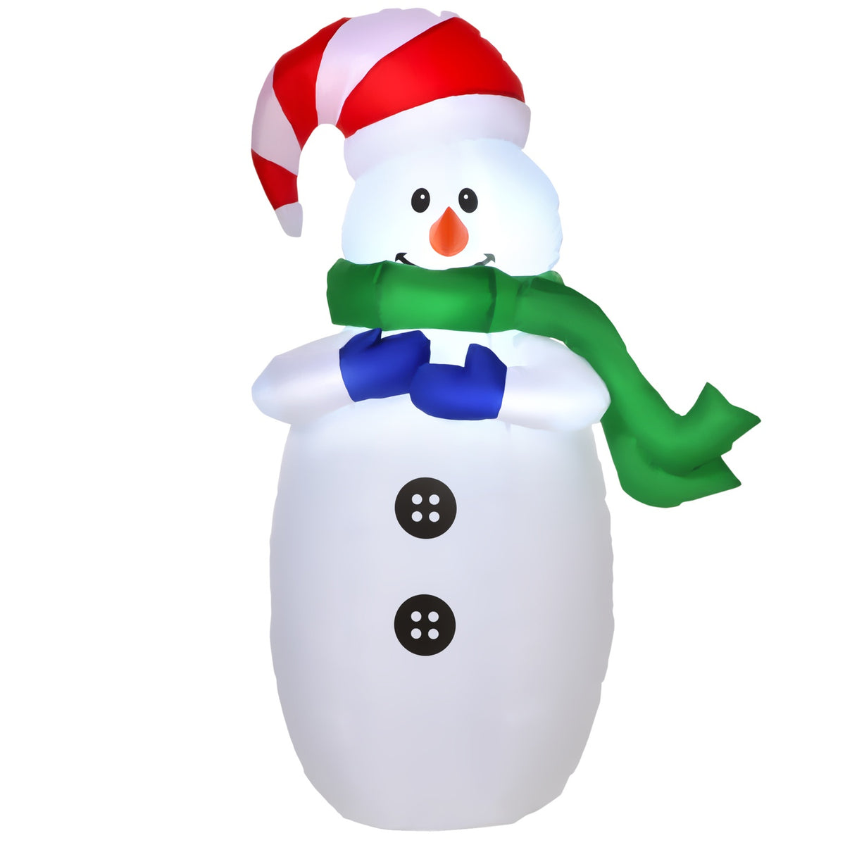 Led Figure Motif Christmas Santa Claus Snowman Inflatable Christmas Decoration Illuminated Garden, L 55 X W 45 X H 120 Cm, Ip 44, Warm White