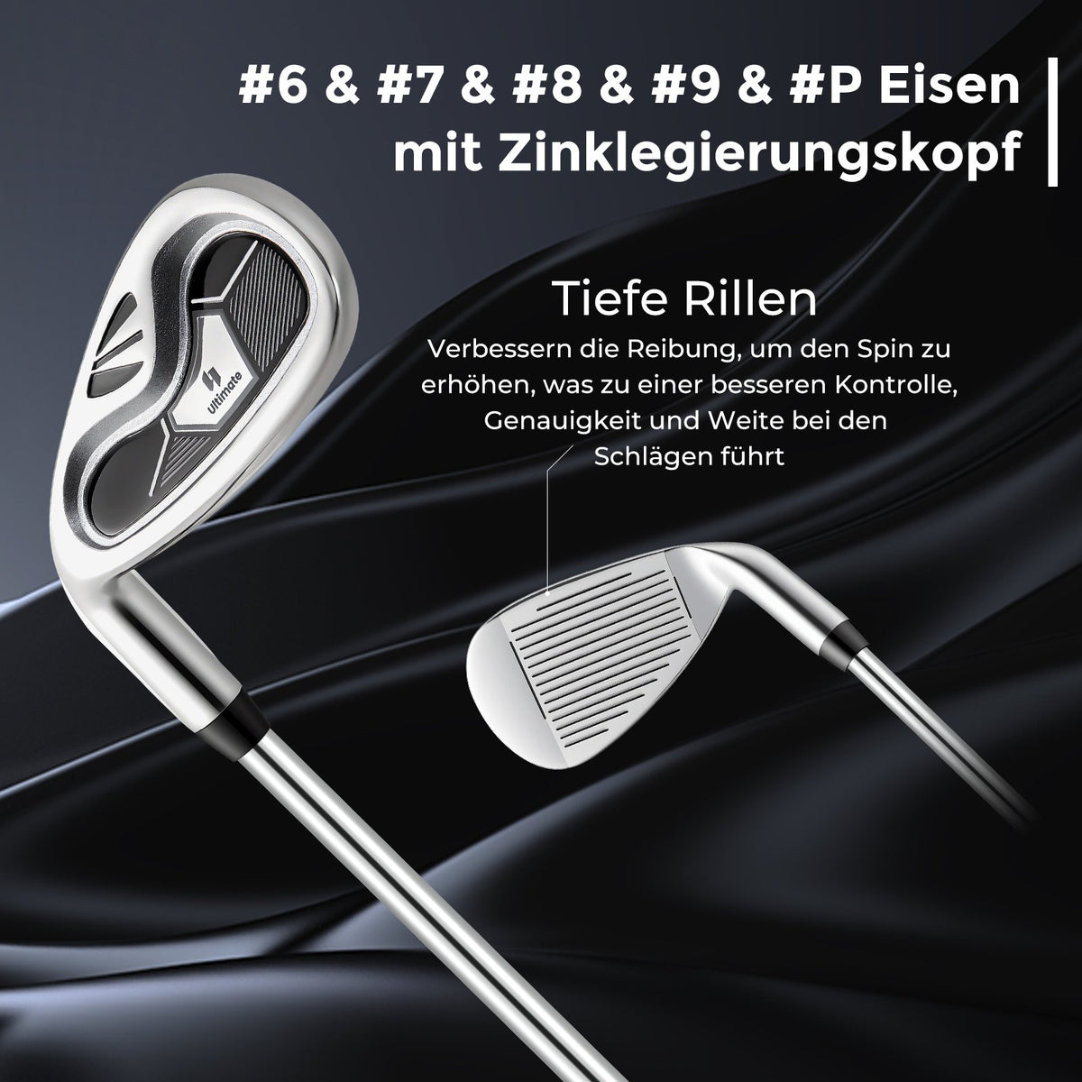 Left-Handed Men's Complete Golf Club Set with Stand Bag