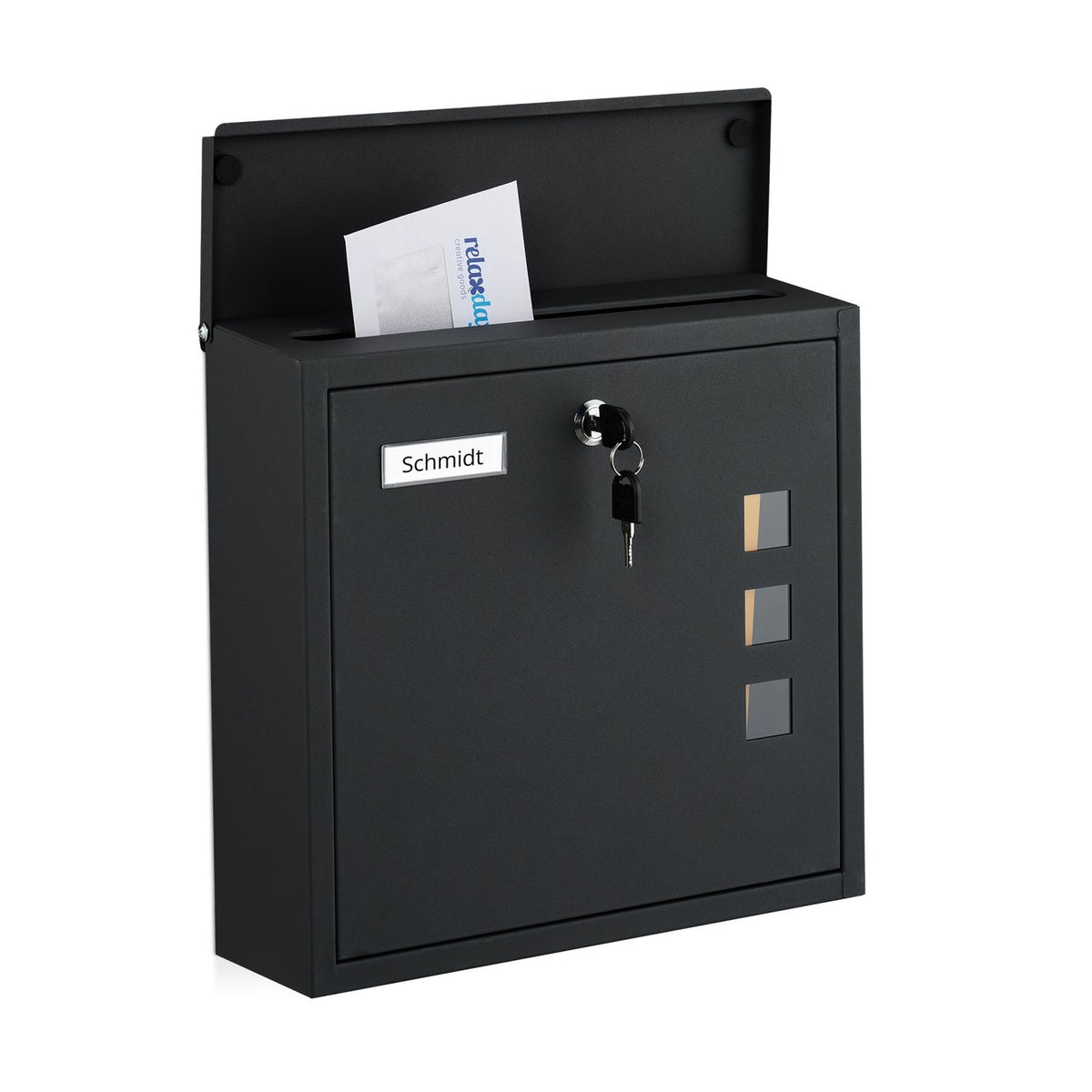 Letterbox with Viewing Window – Wall-Mounted, Iron, C4 Slot