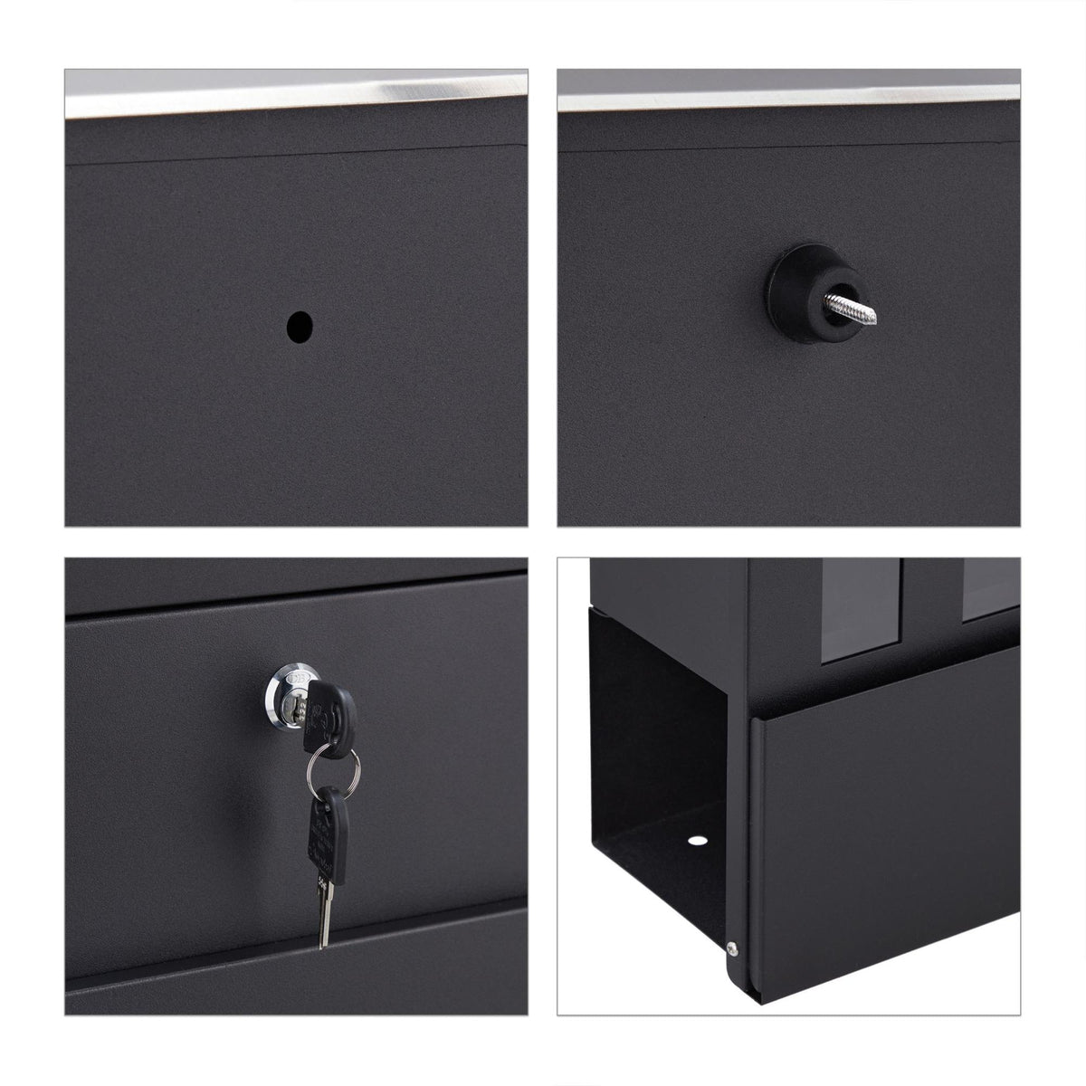 Letterbox with newspaper holder