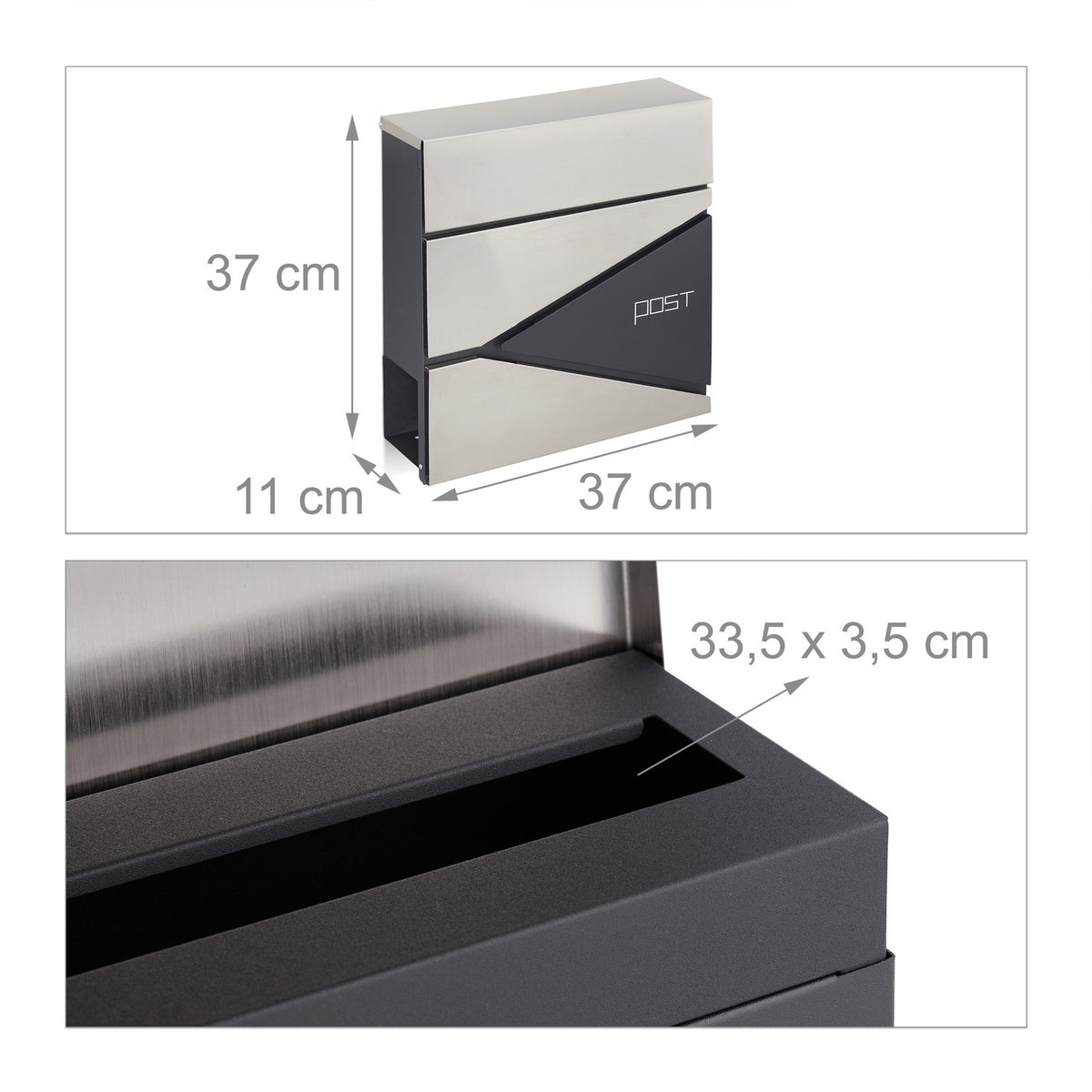 Letterbox with newspaper holder