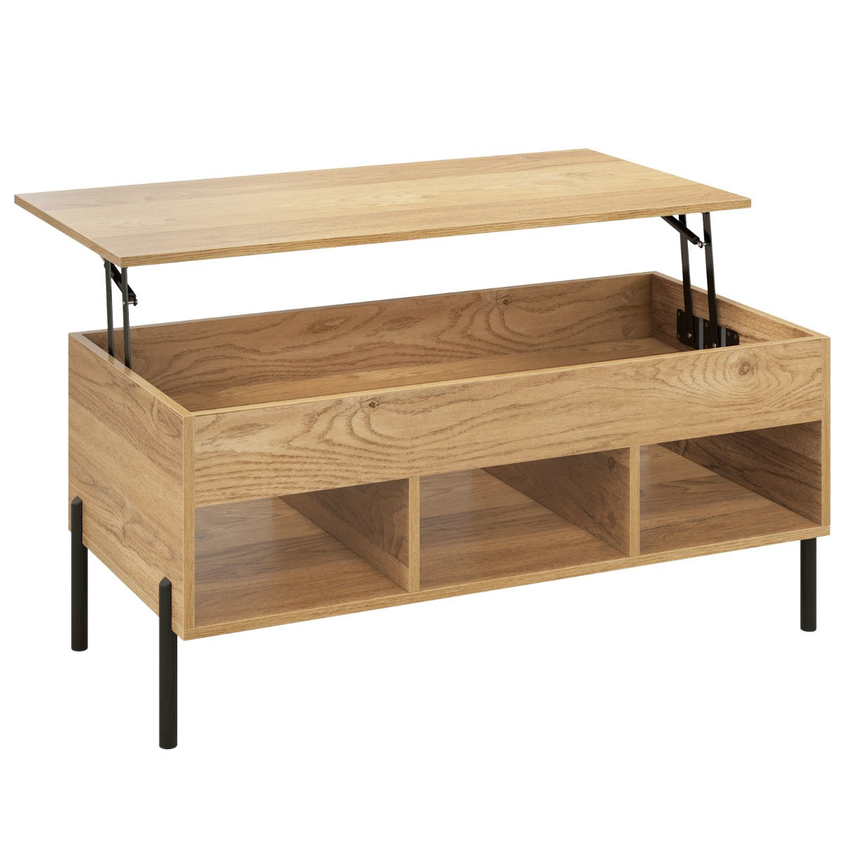 Lift-Top Coffee Table, Pneumatic Lift, Hidden Storage
