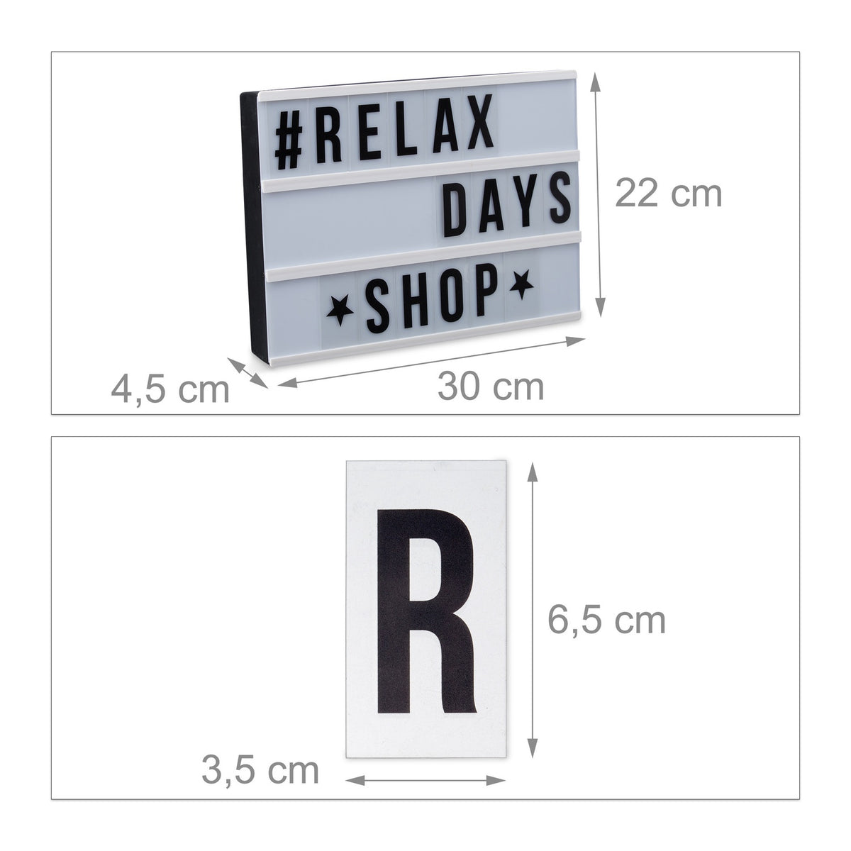Light box with 3 rows