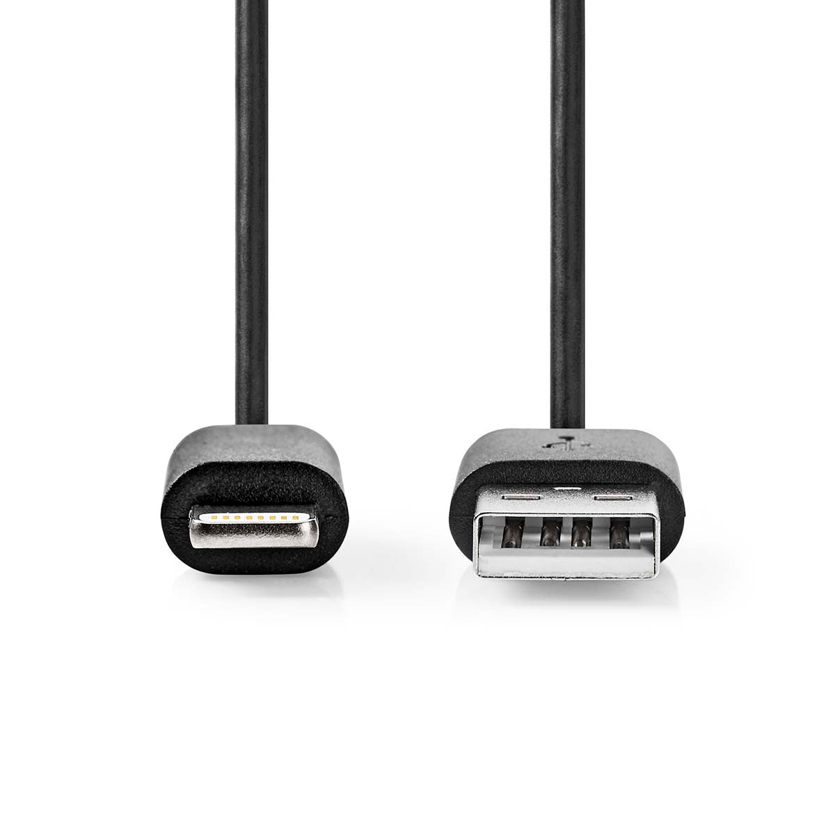 Lightning Cable | USB 2.0 | Apple Lightning 8-Pin | USB-A Male | 480 Mbps | Nickel Plated | 1.00 m | Round | PVC | Black | Label