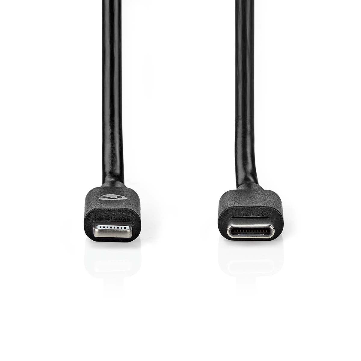 Lightning Cable | USB 2.0 | Apple Lightning 8-Pin | USB-C™ Male | 480 Mbps | Nickel Plated | 1.00 m | Round | PVC | Black | Label