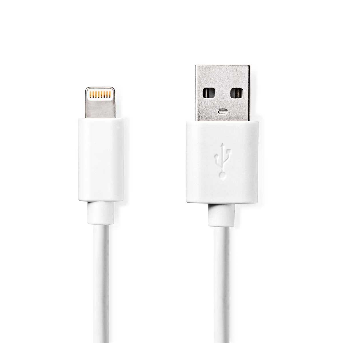 Lightning Cable | USB 2.0 | Apple Lightning, 8-pin | USB-A Male | 480 Mbps | Nickel Plated | 1.00 m | Round | PVC | White | Label