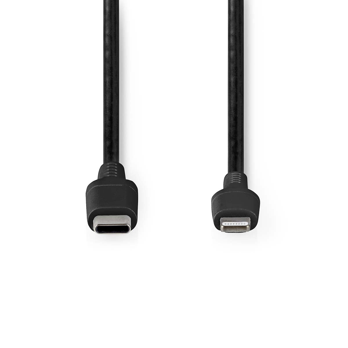Lightning Cable | USB 2.0 | Apple Lightning, 8-pin | USB-C™ Male | 480 Mbps | Nickel Plated | 1.00 m | Round | PVC | Black | Box