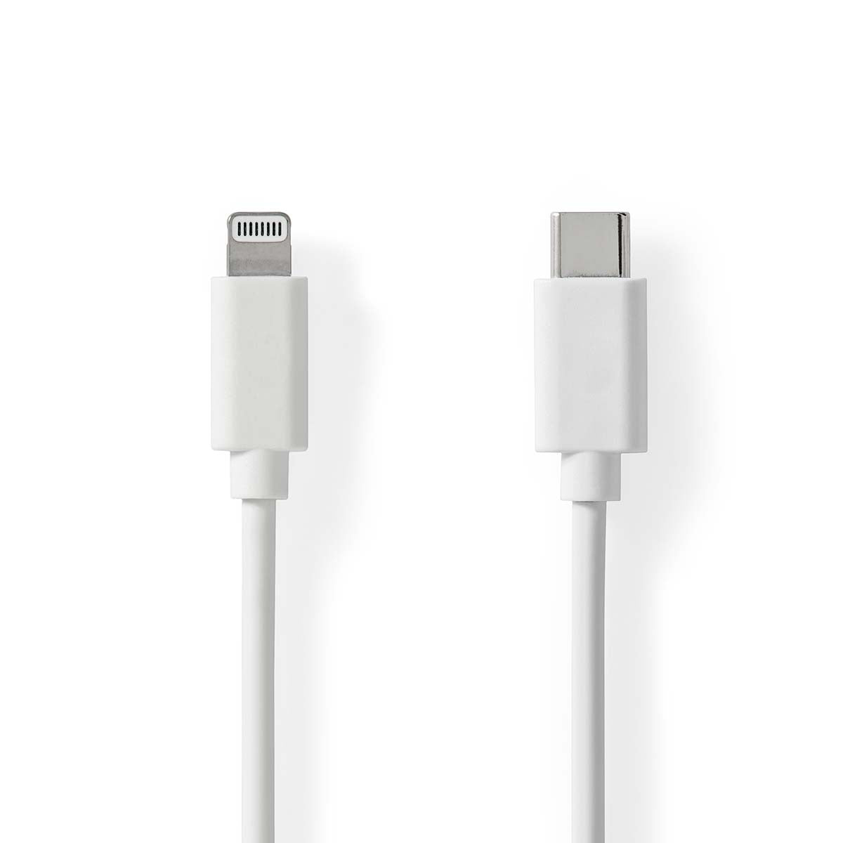Lightning Cable | USB 2.0 | Apple Lightning, 8-pin | USB-C™ Male | 480 Mbps | Nickel Plated | 1.00 m | Round | PVC | White | Label