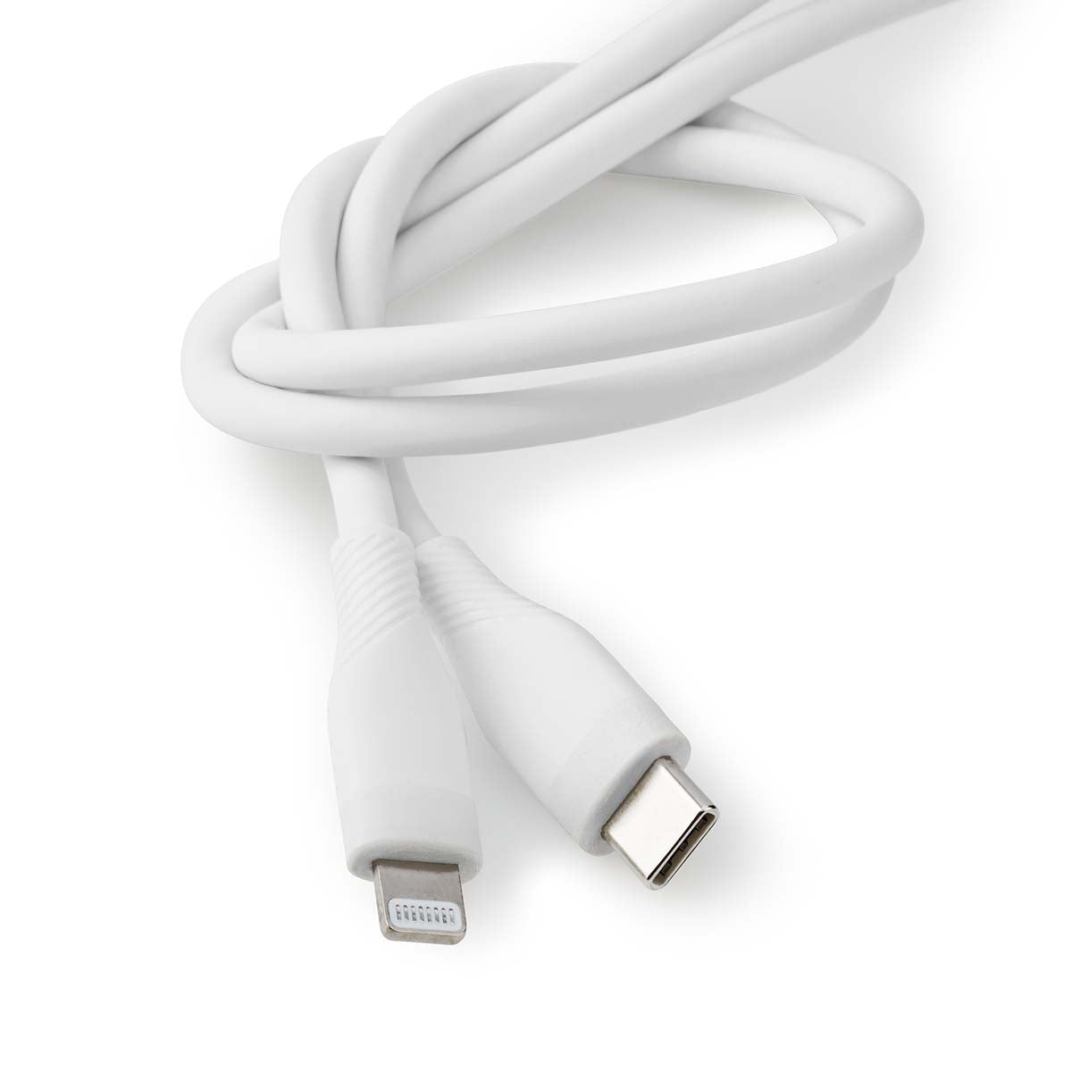 Lightning Cable | USB 2.0 | Apple Lightning, 8-pin | USB-C™ Male | 480 Mbps | Nickel Plated | 1.50 m | Round | Silicone | White | Box