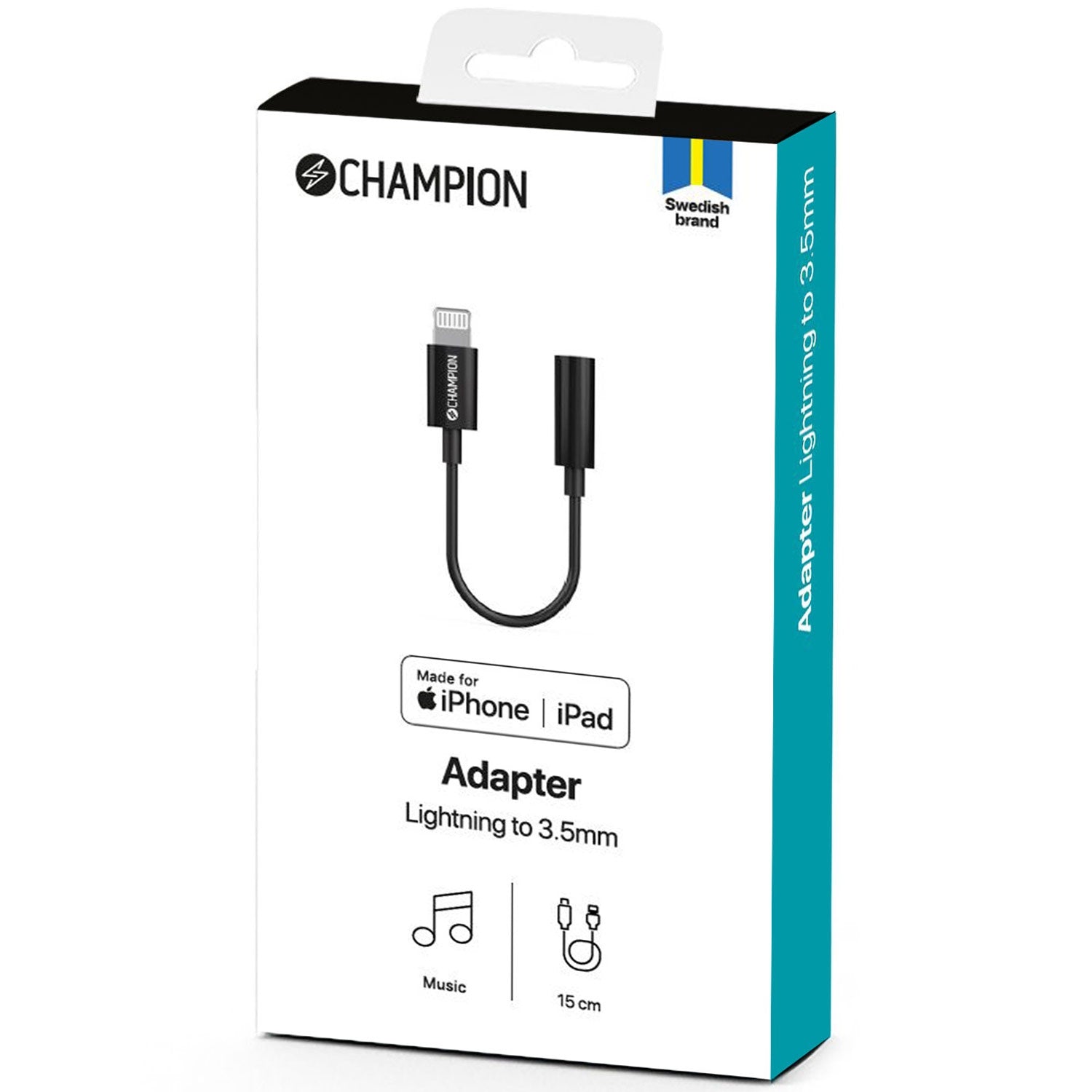 Lightning to 3.5mm Adapter, Black