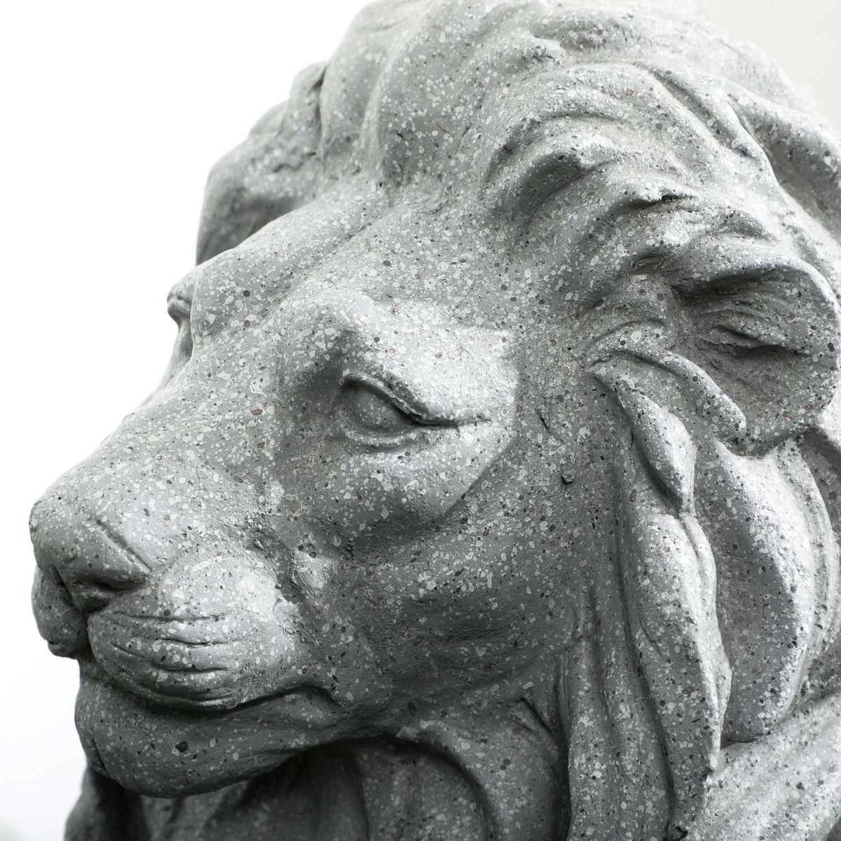 Lion Sculpture Weather Resistant Garden Figure Outdoor Ornament Garden Decoration For Home Lawn Yard Gray