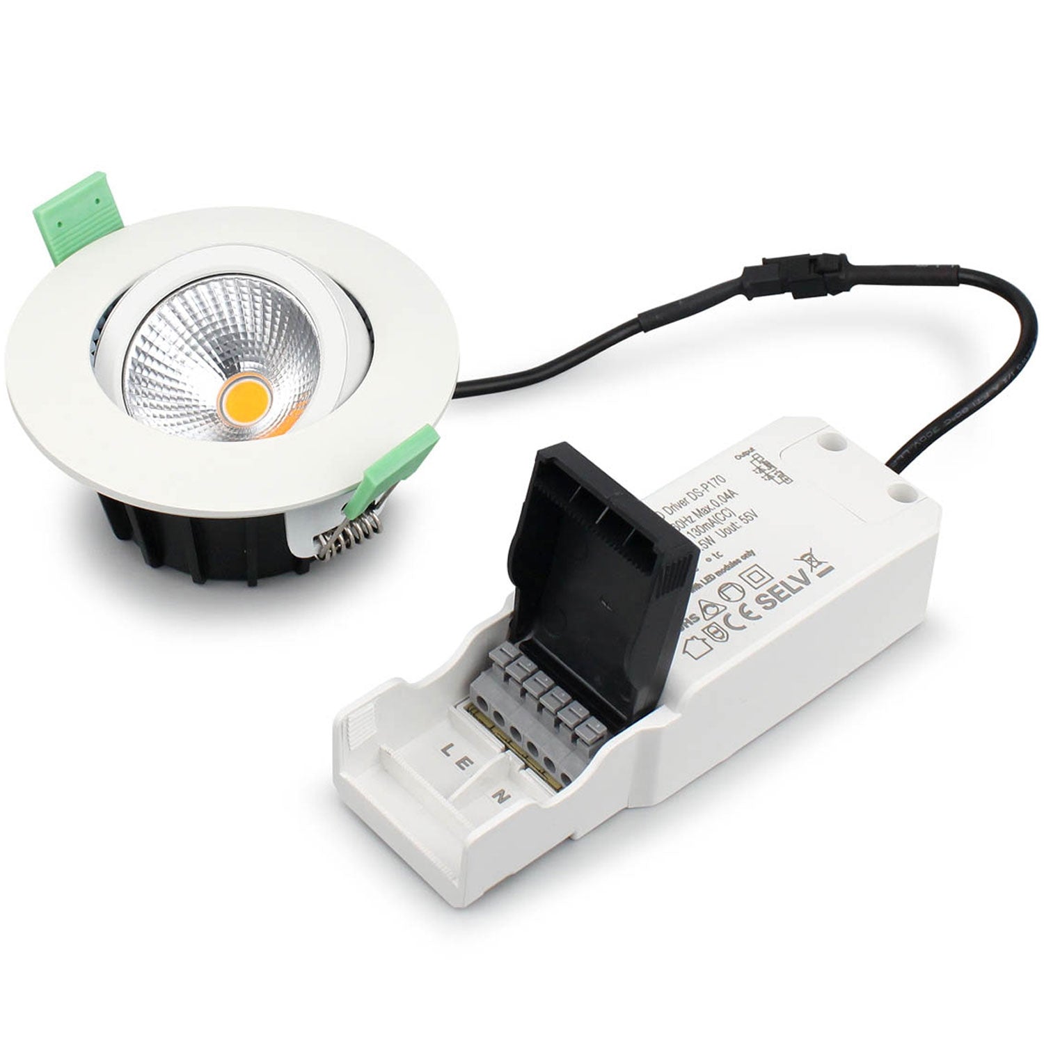 Lisa Dimmable Recessed downlight 3000K 600lm IP65 3-pack White