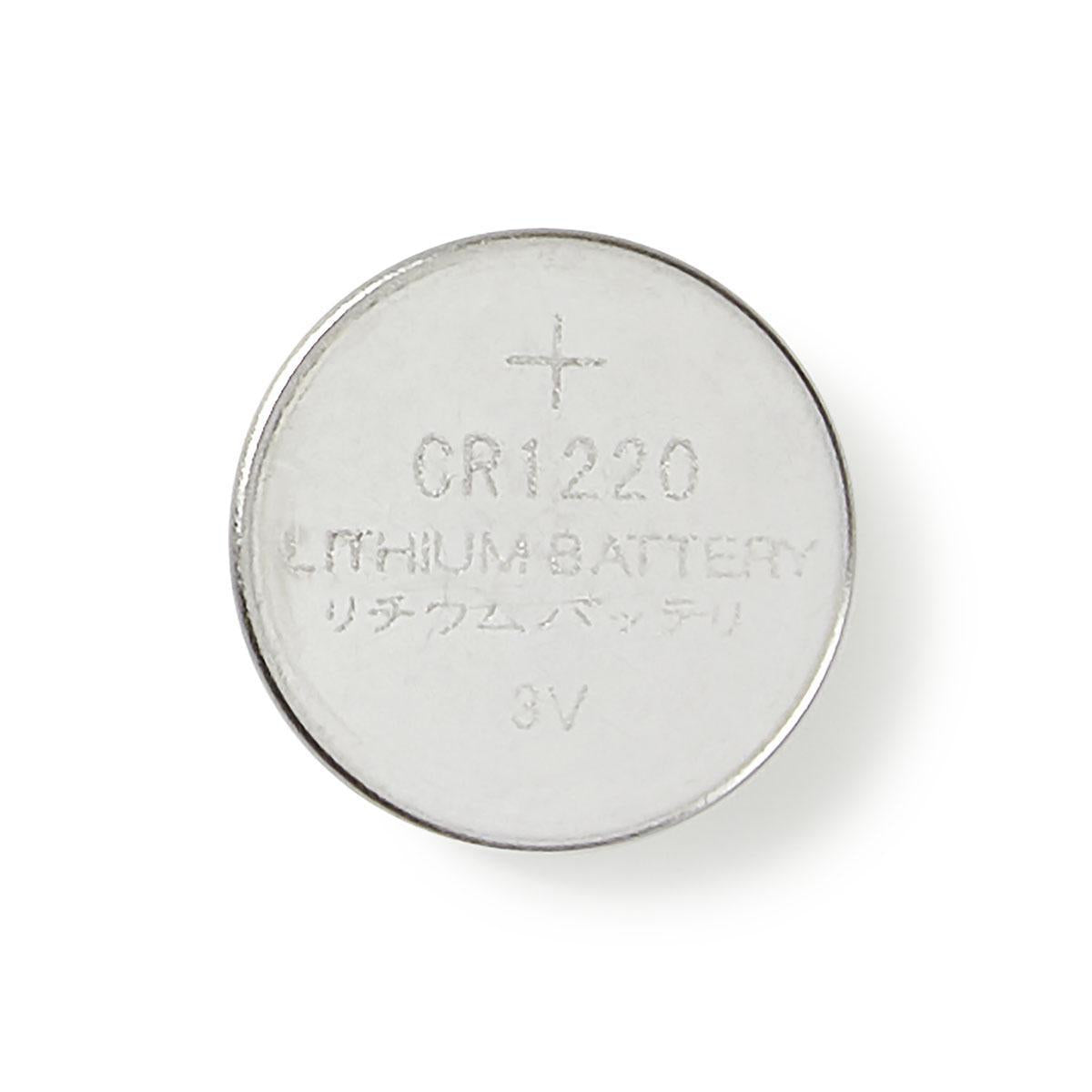 Lithium button cell battery CR1220 | 3 V DC | 5-Blister | Silver