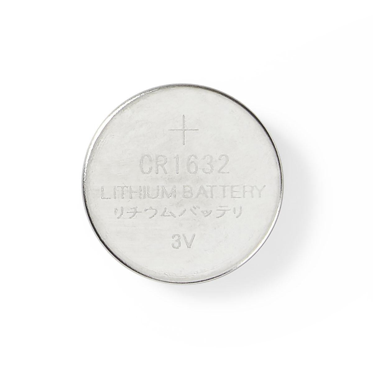 Lithium button cell battery CR1632 | 3 V DC | Preloaded | 5-Blister | Various units | Silver