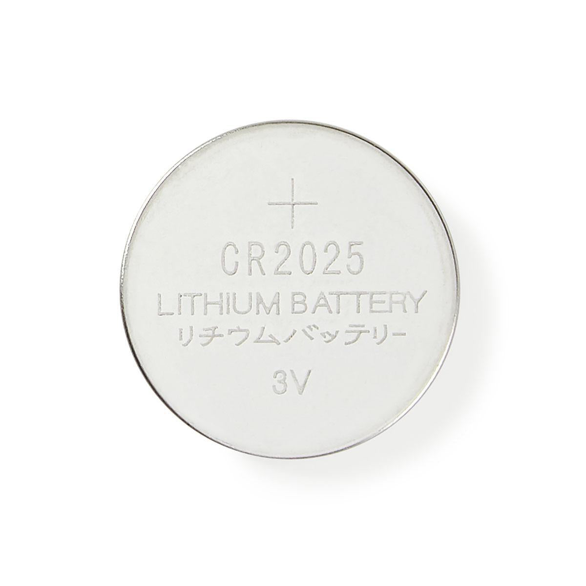Lithium button cell battery CR2025 | 3 V DC | 5-Blister | Silver