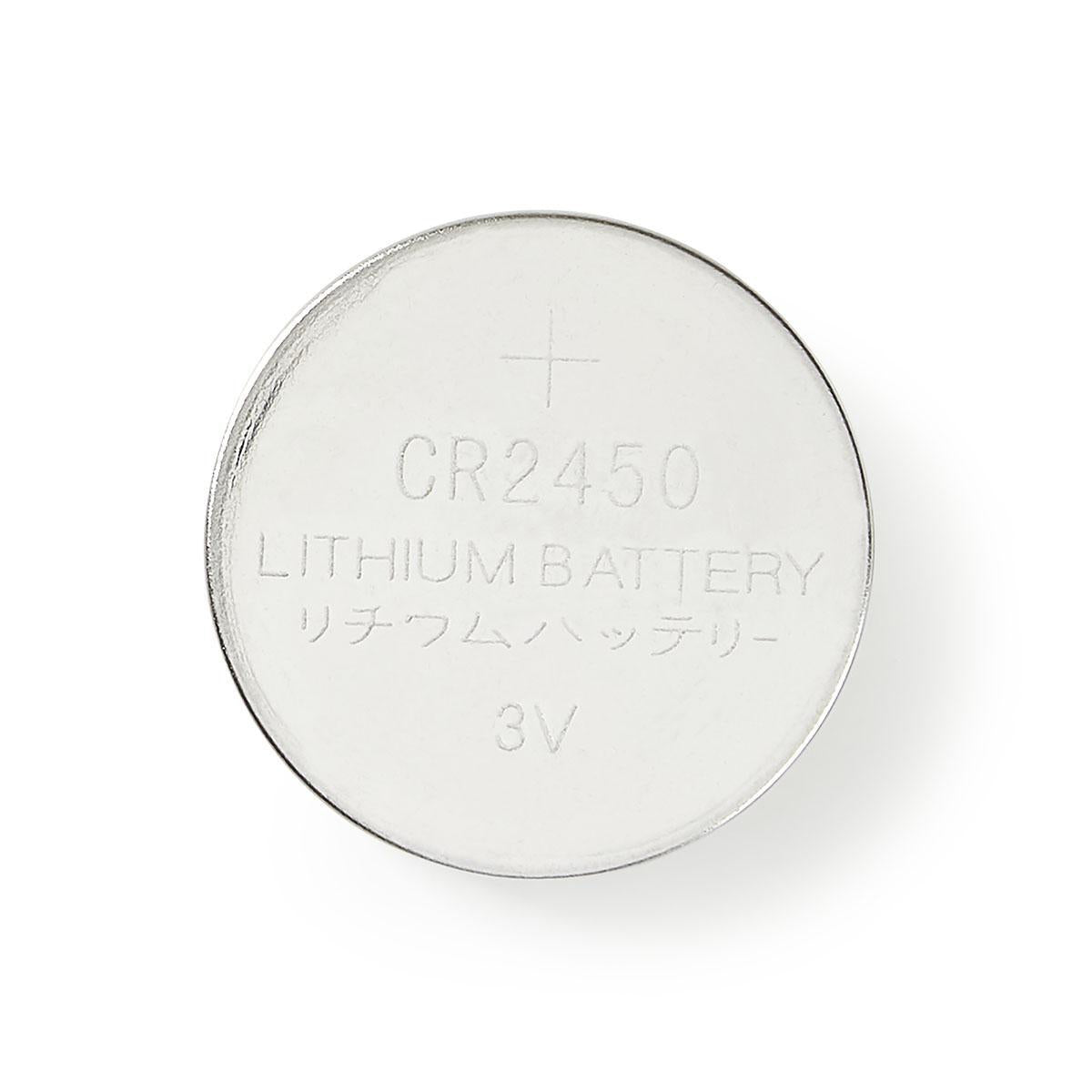 Lithium button cell battery CR2450 | 3 V DC | 5-Blister | Silver
