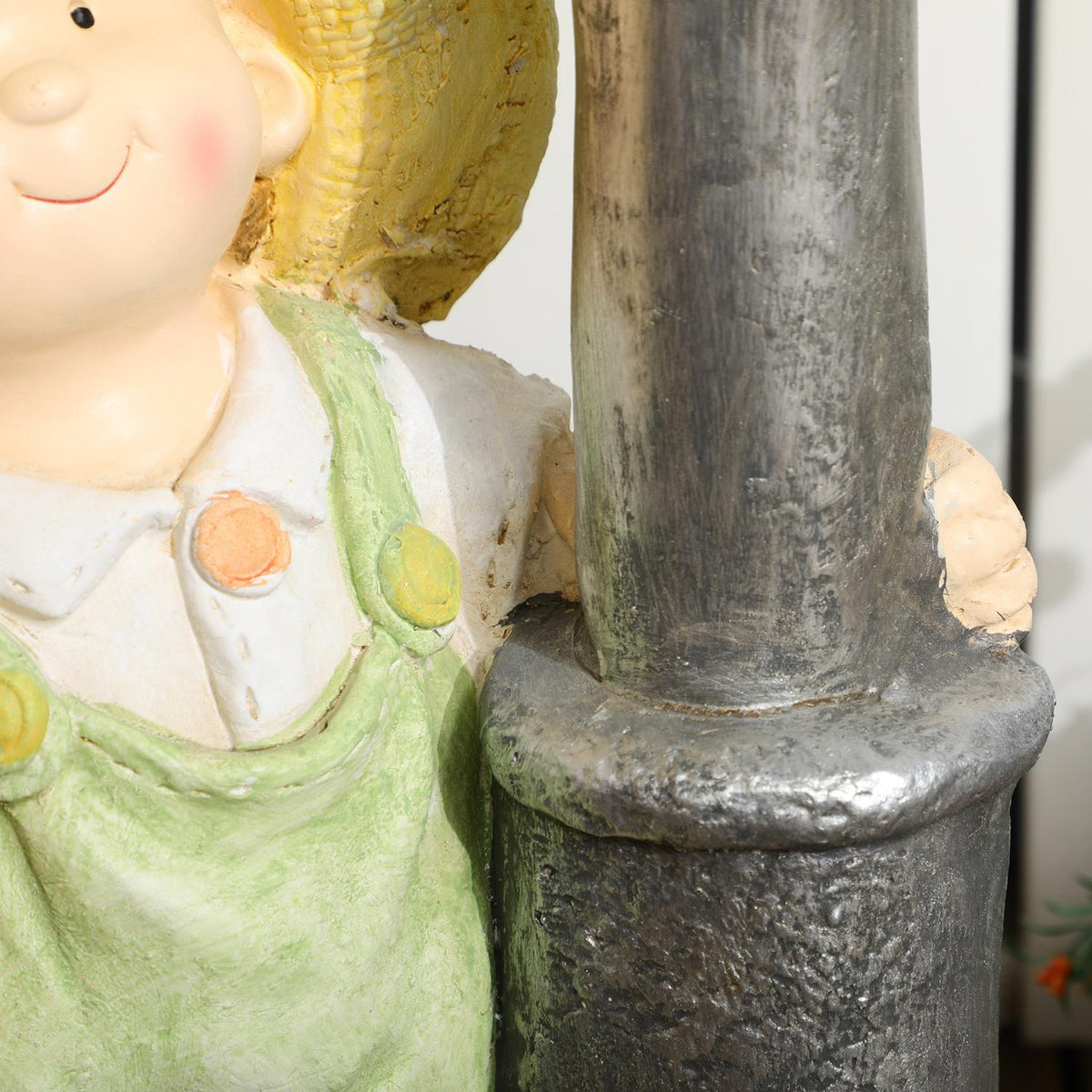 Little Boy With Lantern Garden Ornament With Led Solar Light, 56Cm Garden Lighting For Home Decoration, Garden