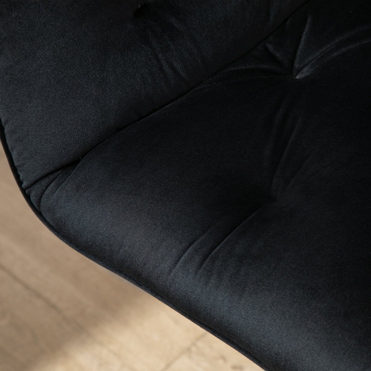 Living room chairs, height-adjustable swivel chair, height-adjustable desk chair, velvet look, black