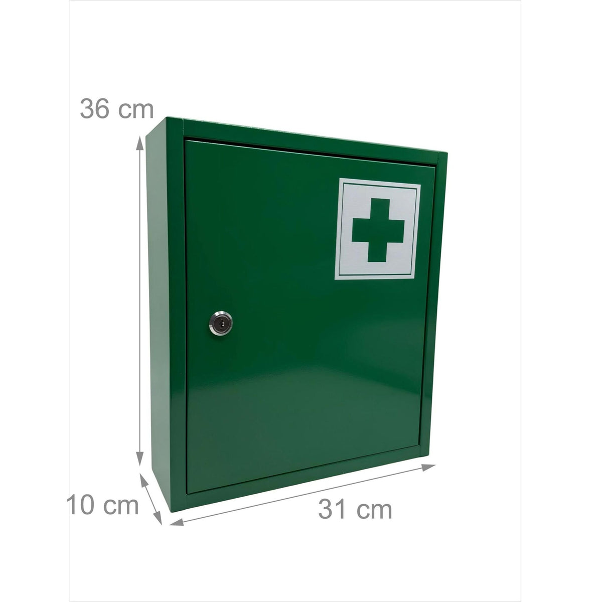 Lockable Medicine Cabinet, 3 Shelves, Wall-Mountable