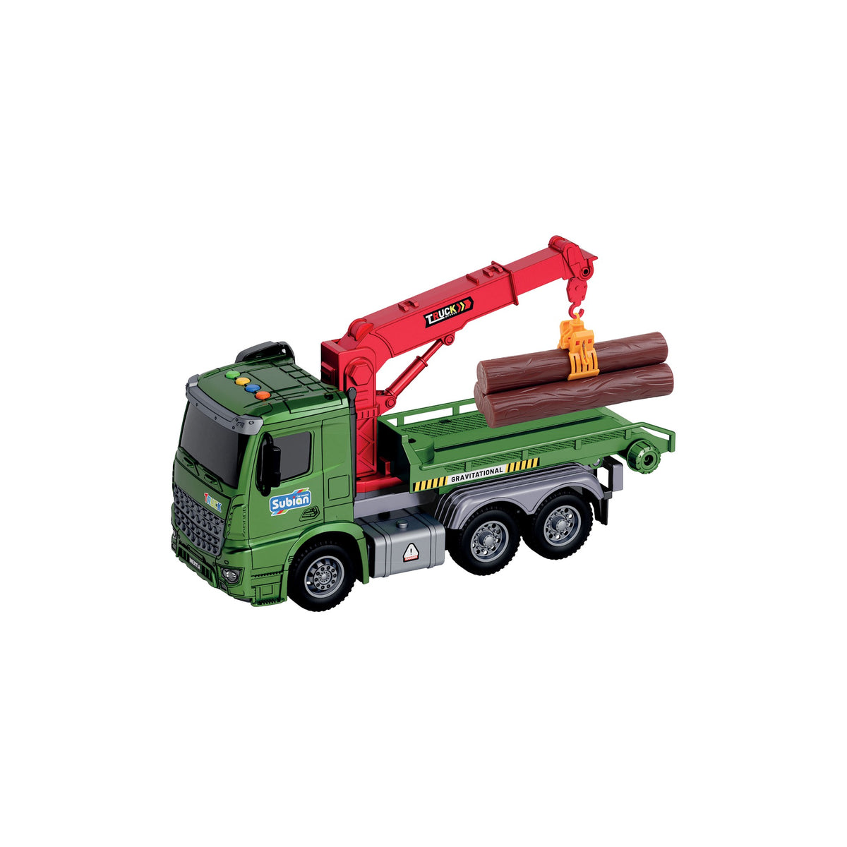Logging Truck Toy with Friction Motor, Sound & Lights