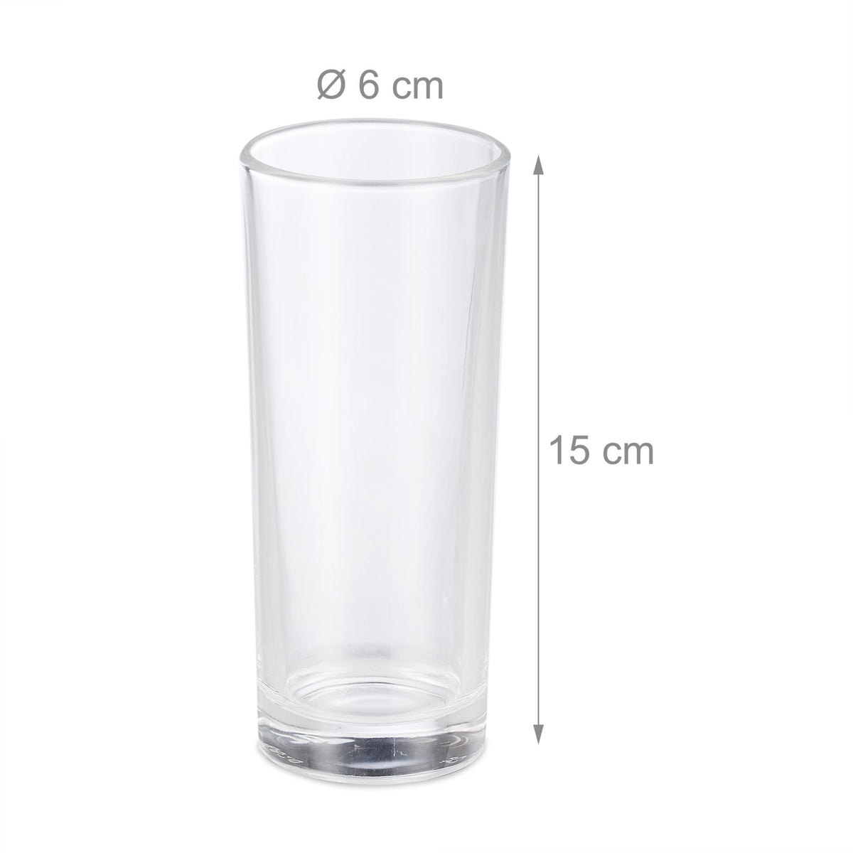 Long drink glasses in a set of 12