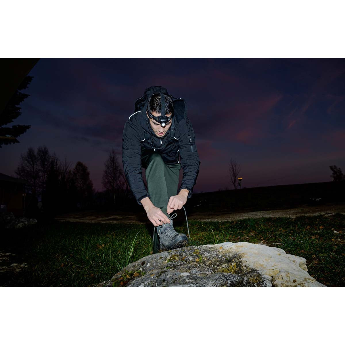 LuxPremium rechargeable LED Head Torch KL 251 AF / Headlight with CREE LED and rear red light