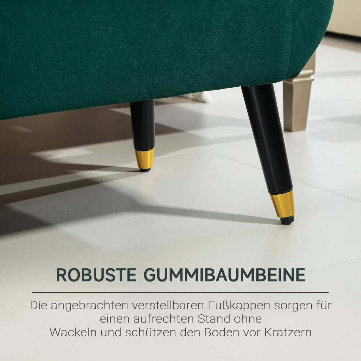 Luxury bench upholstered bench with storage space armrests chest bench velvety polyester rubber wood green 107 x 42 x 65 cm