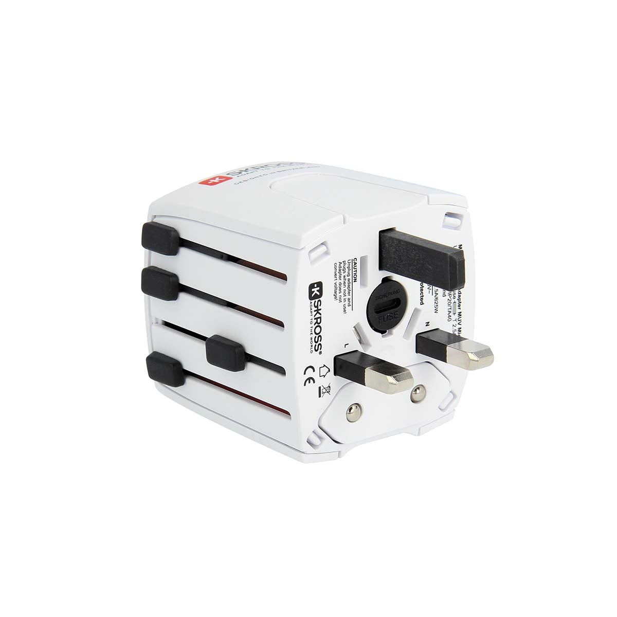 MUV USB (2xA) Compact 2-pin world travel adapter with 2 integrated USB ports