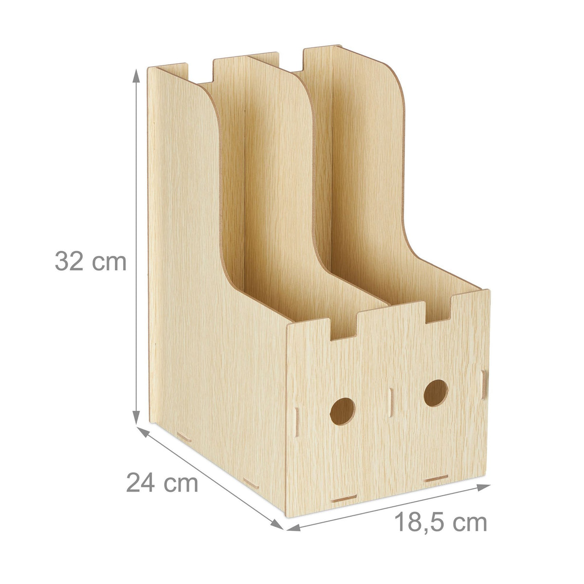 Magazine collector with 2 compartments for DIN A4