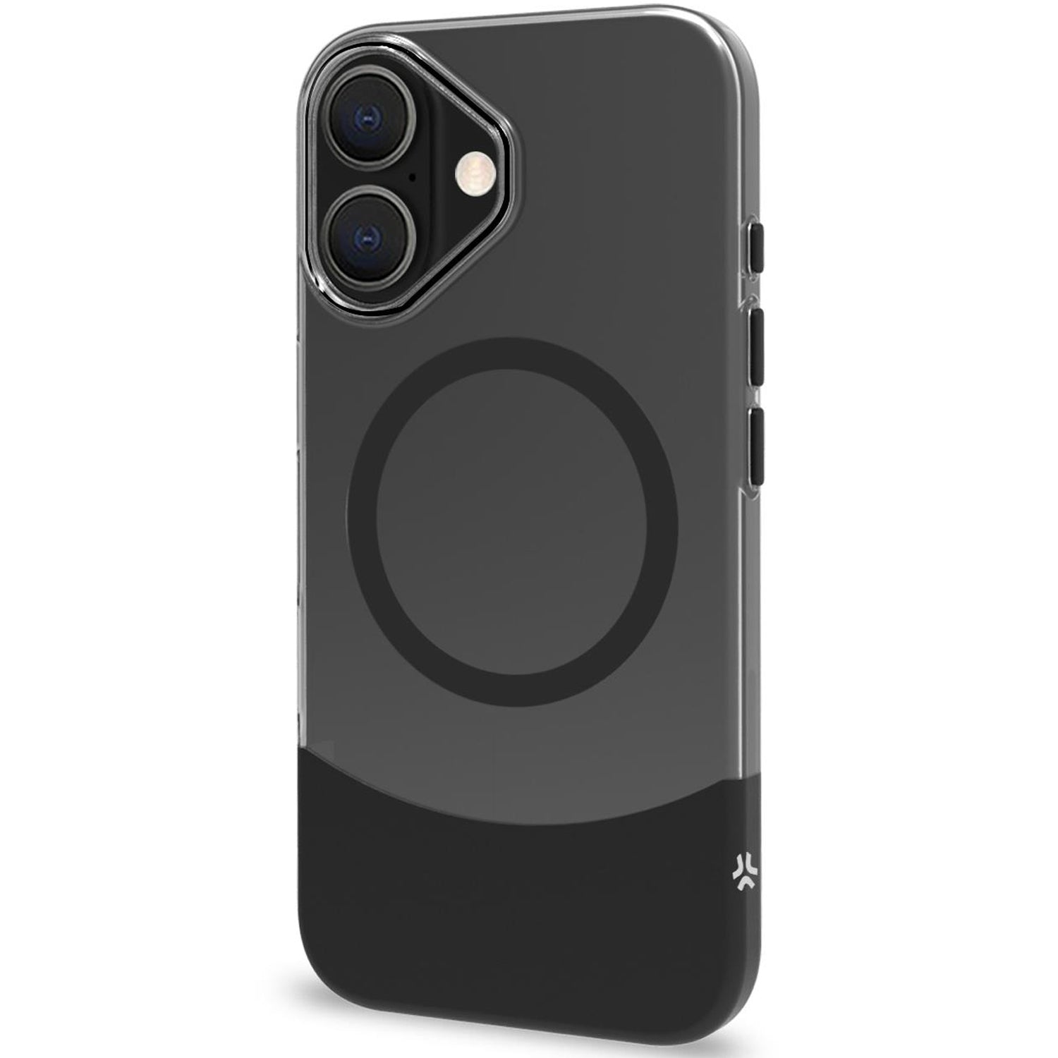 Magdual MagSafe compatible case iPhone 16 Black + Transparent