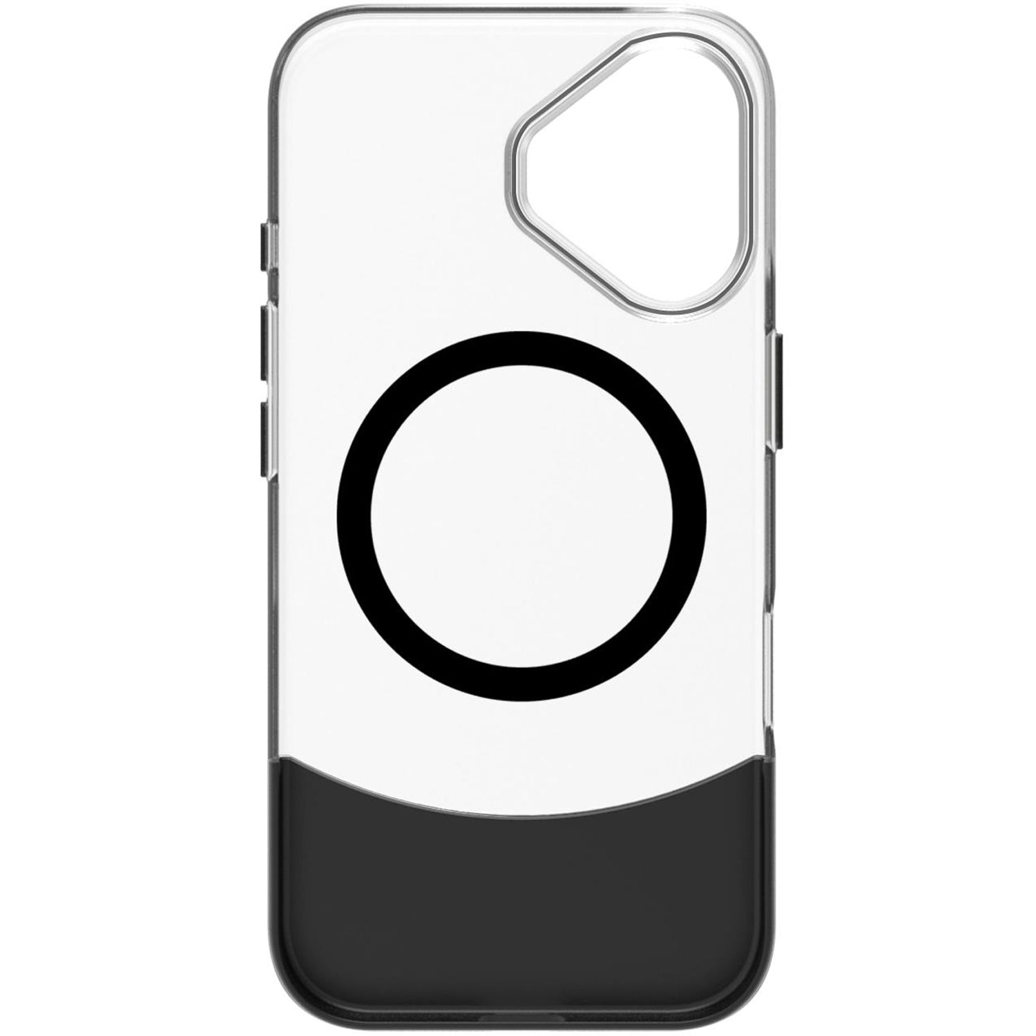 Magdual MagSafe compatible case iPhone 16 Black + Transparent