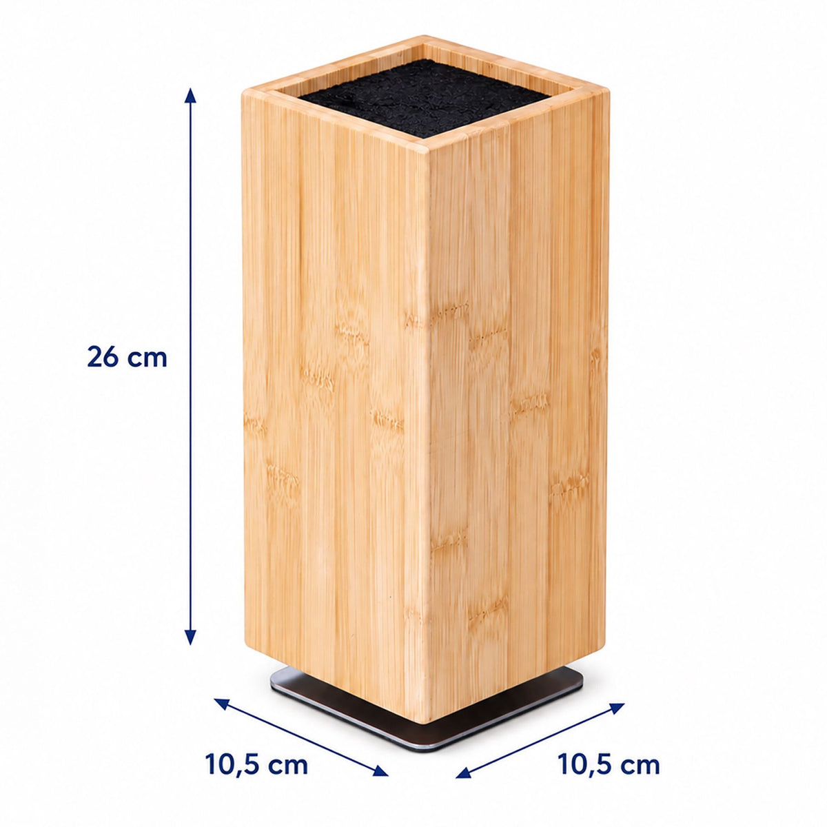Magnetic Bamboo Knife Block with Bristle Insert