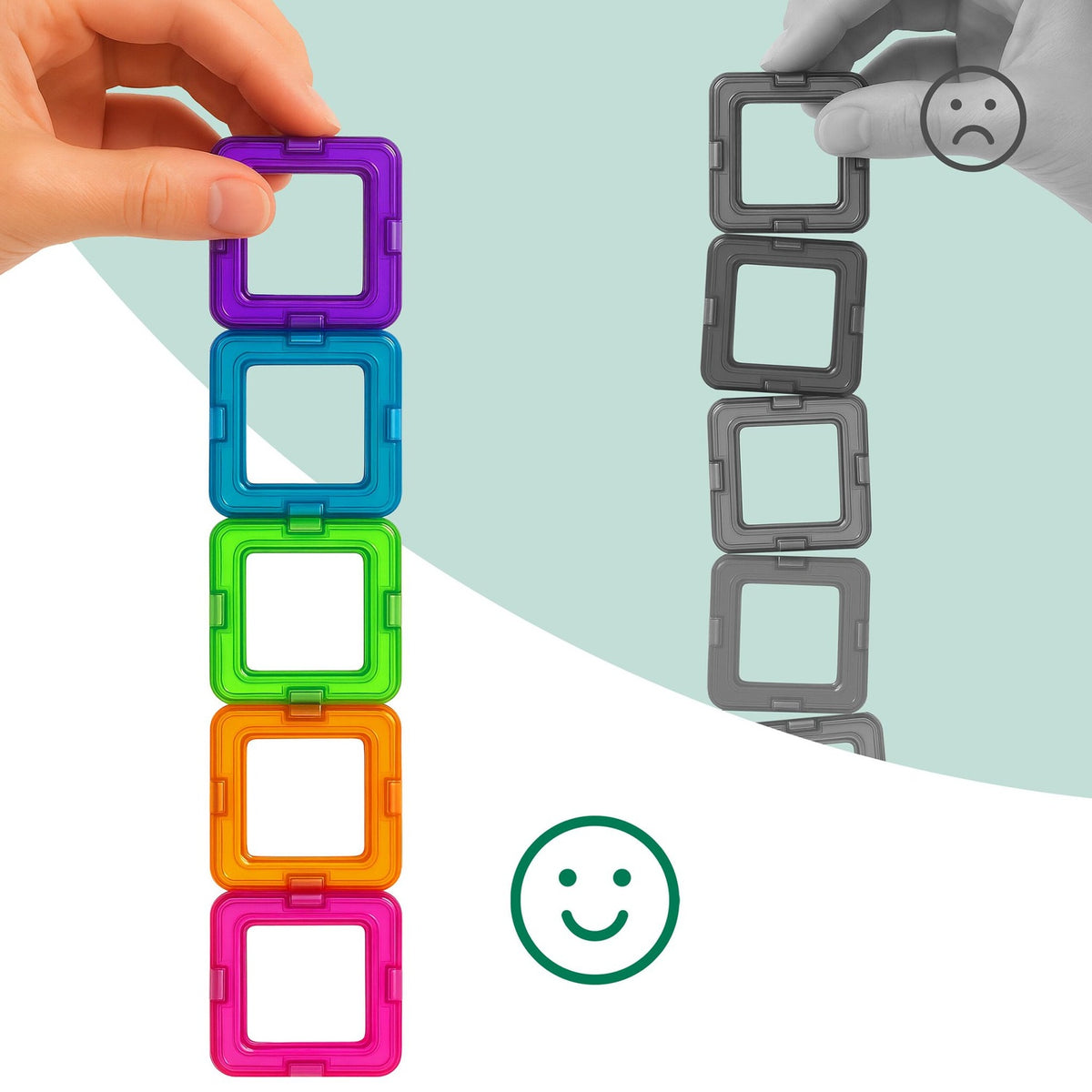 Magnetic Building Blocks Set for Kids – 50 Pieces