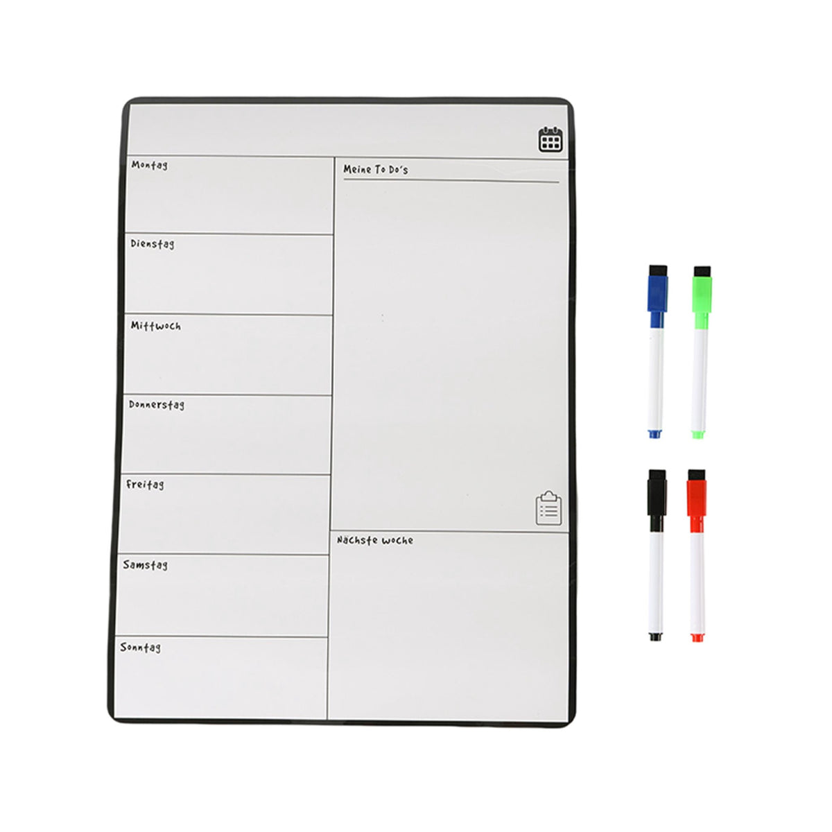Magnetic Meal Planner Board for Fridge, Wipe-Clean Surface
