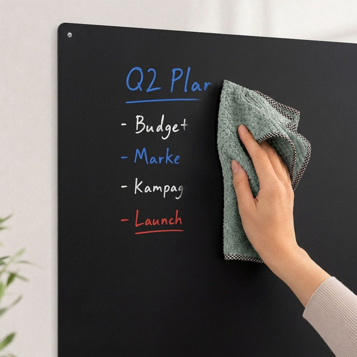 Magnetic Steel Wall Board, 50x30 cm – Chalk Markers Included
