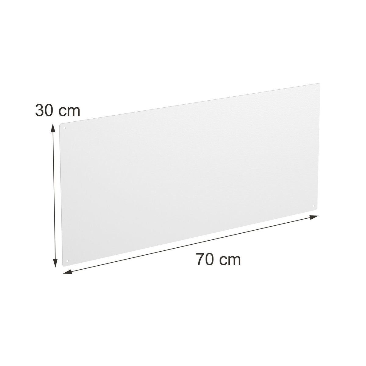 Magnetic Steel White Board, 70x30 cm, Chalk Markers Included