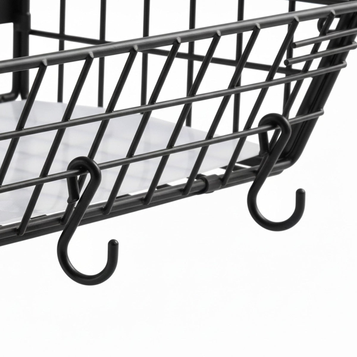 Magnetic Wall Fruit Basket Shelf, 2 Pcs with Hooks