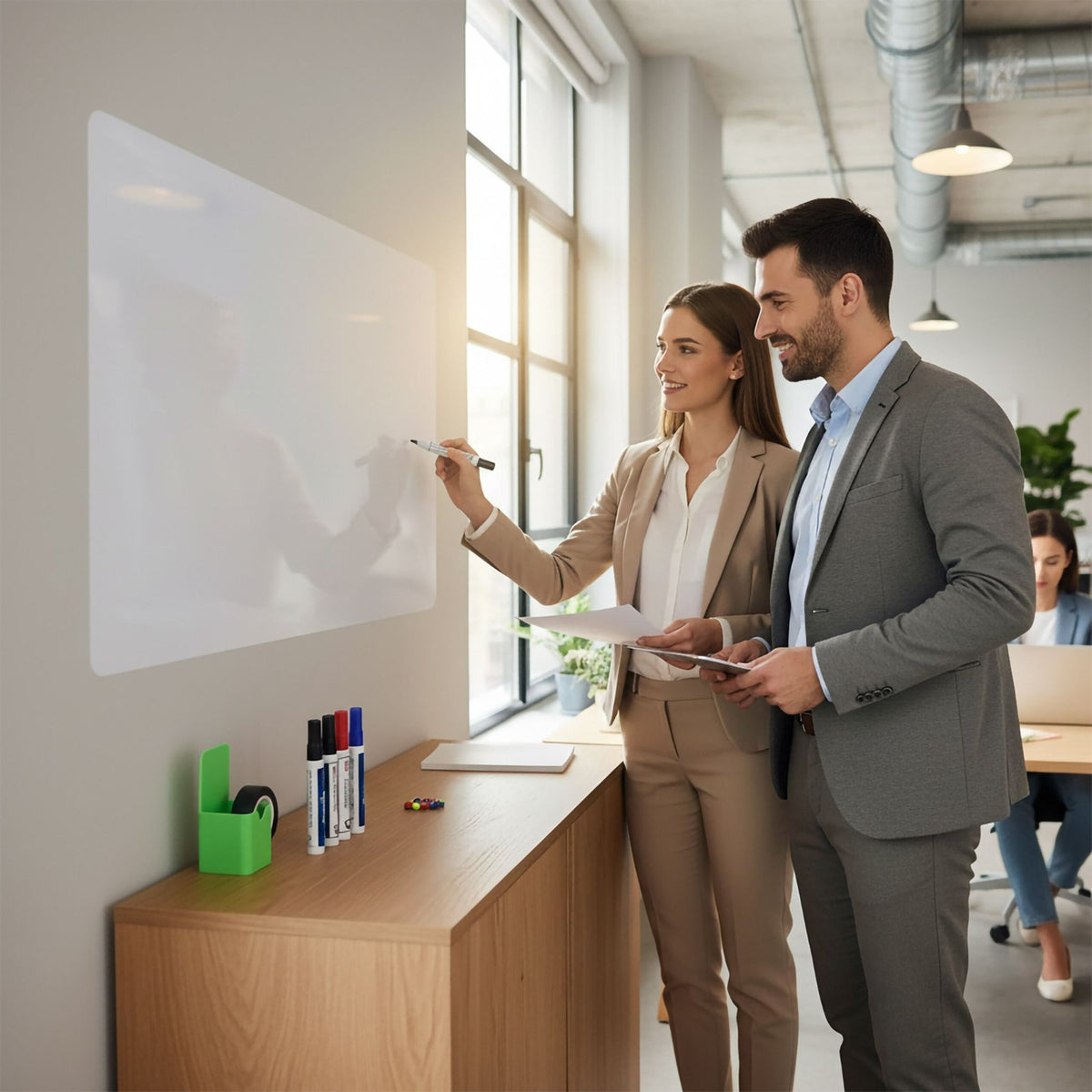 Magnetic Whiteboard Film with Accessories Set