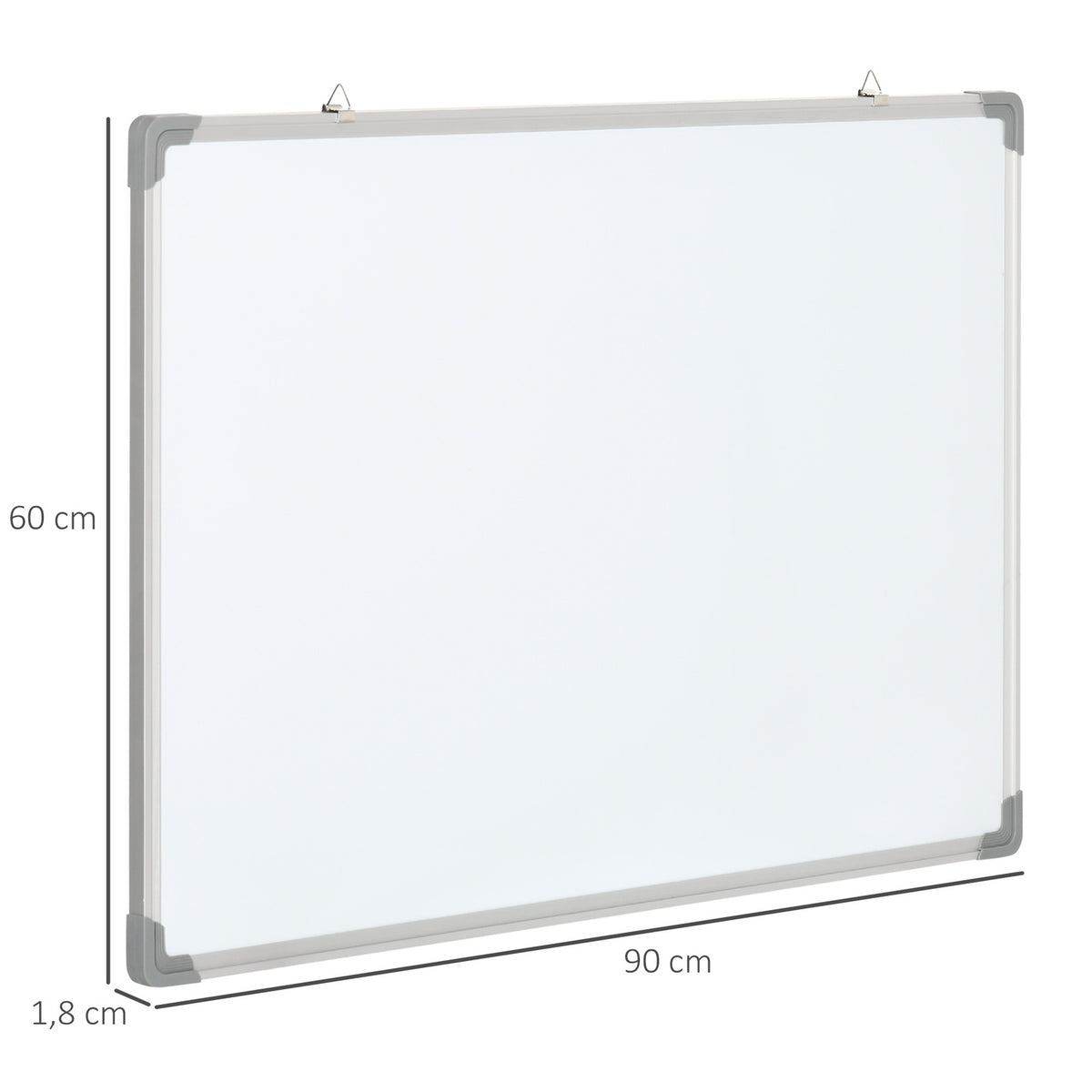 Magnetic Whiteboard With 4 Pens, 1 Sponge, 10 Magnets, Dry Wipe, White