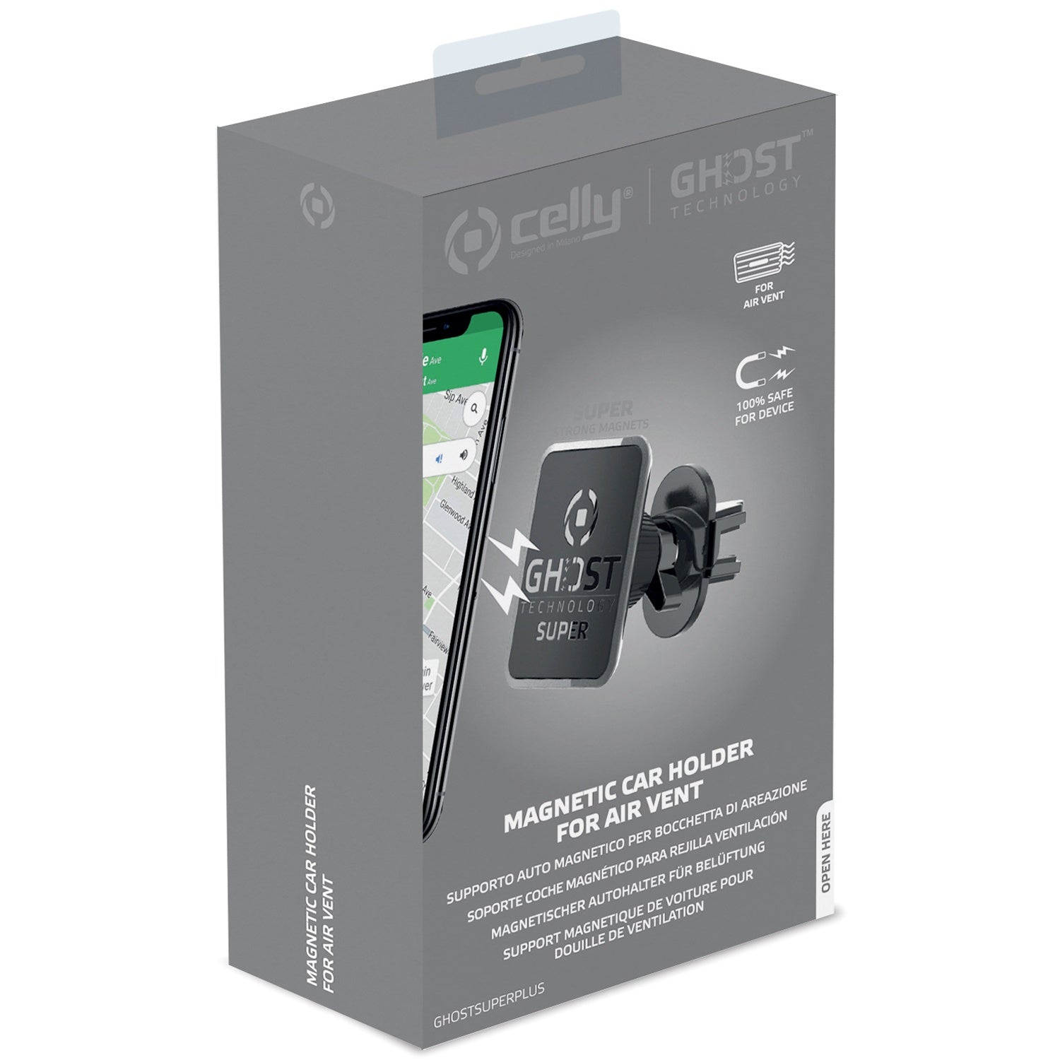 Magnetic car holder for fan grill