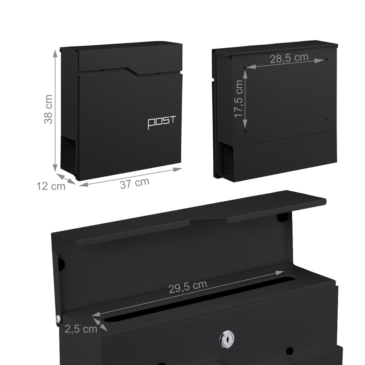 Mailbox with Newspaper Holder – Modern Design, Secure Lock