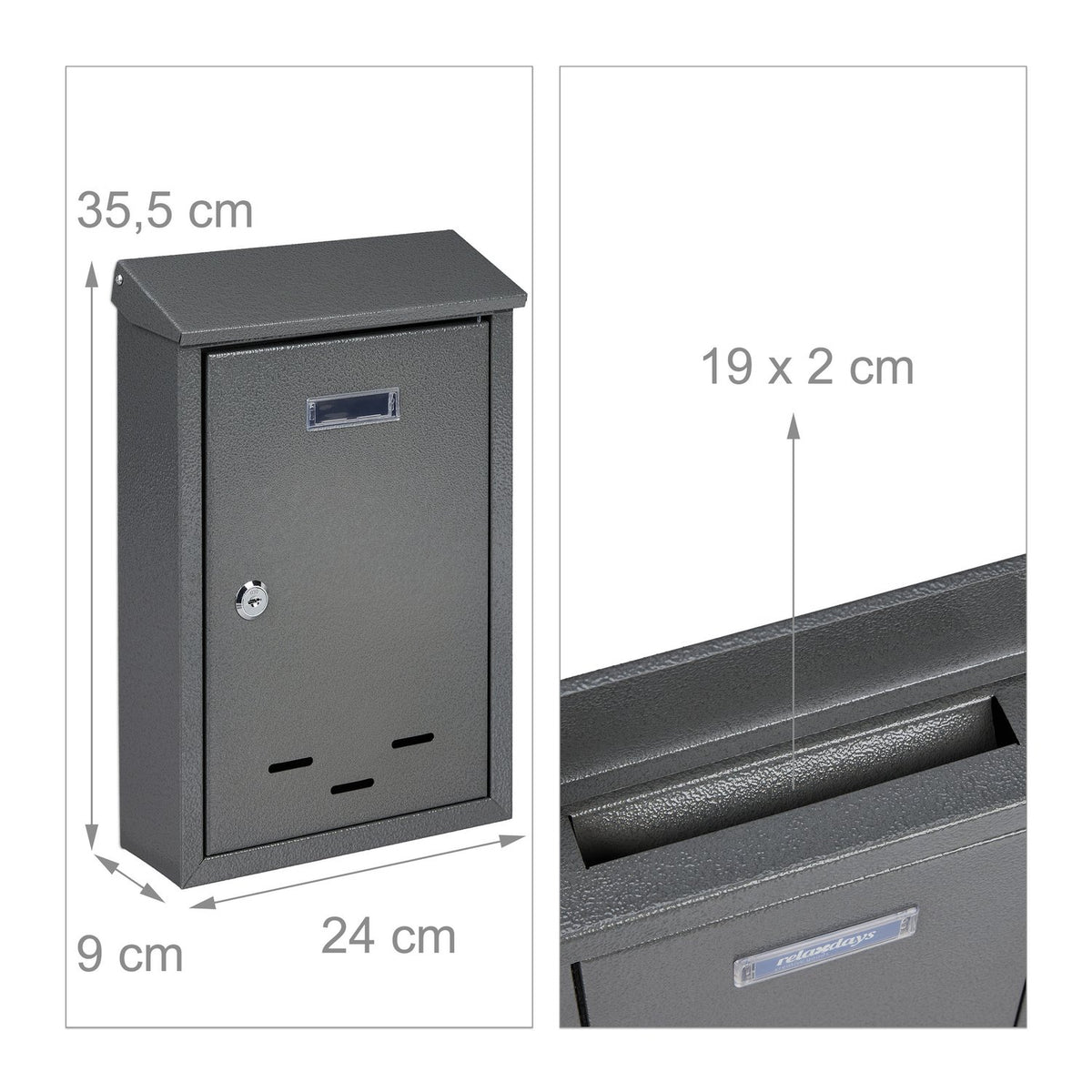 Mailbox with nameplate