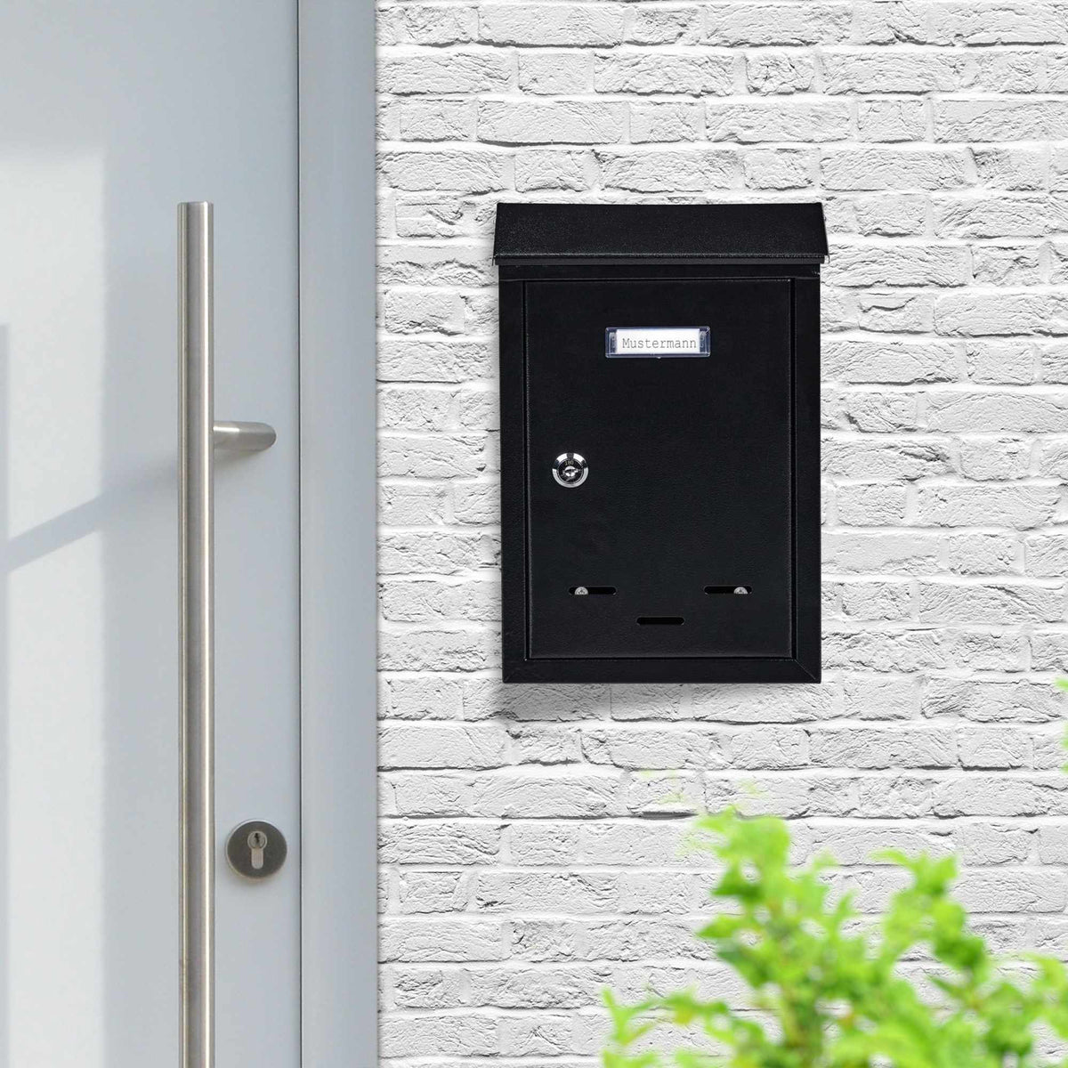 Mailbox with nameplate