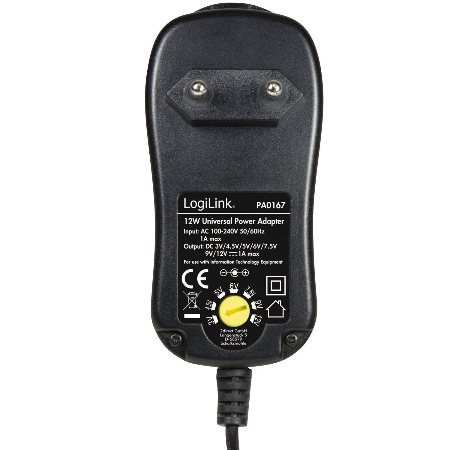 Mains adapter 230V-> 3-12V 1A 12W