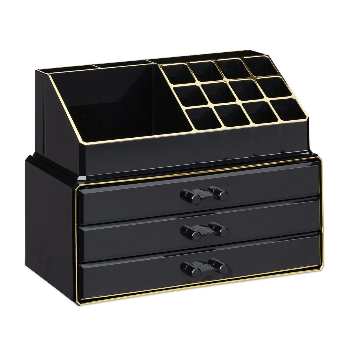 Makeup Organizer with 3-Drawer Jewelry Box