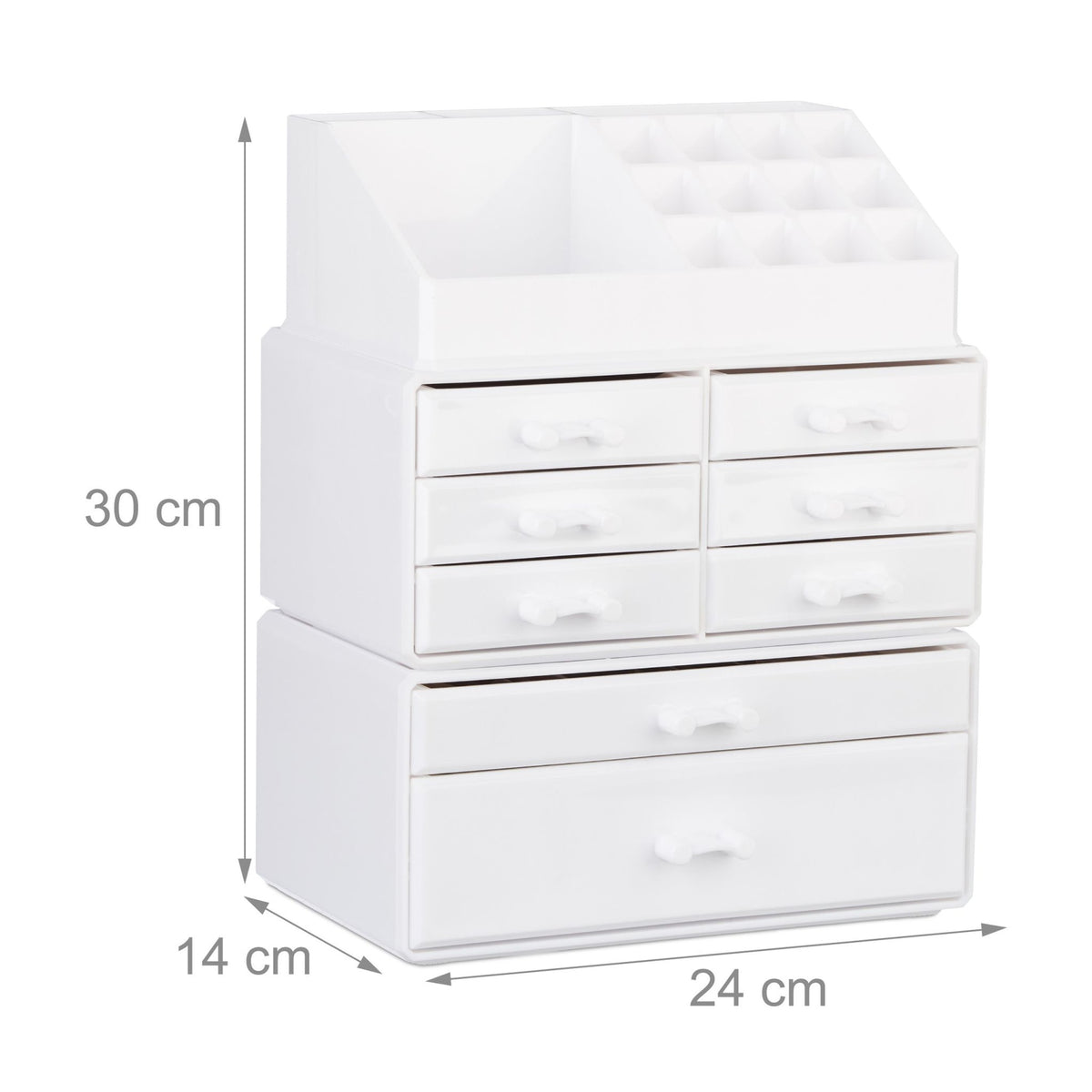 Make-up stand with eight drawers