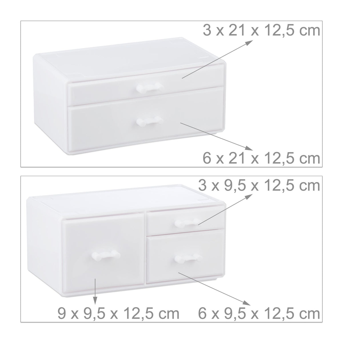 Makeup storage in acrylic with 21 compartments