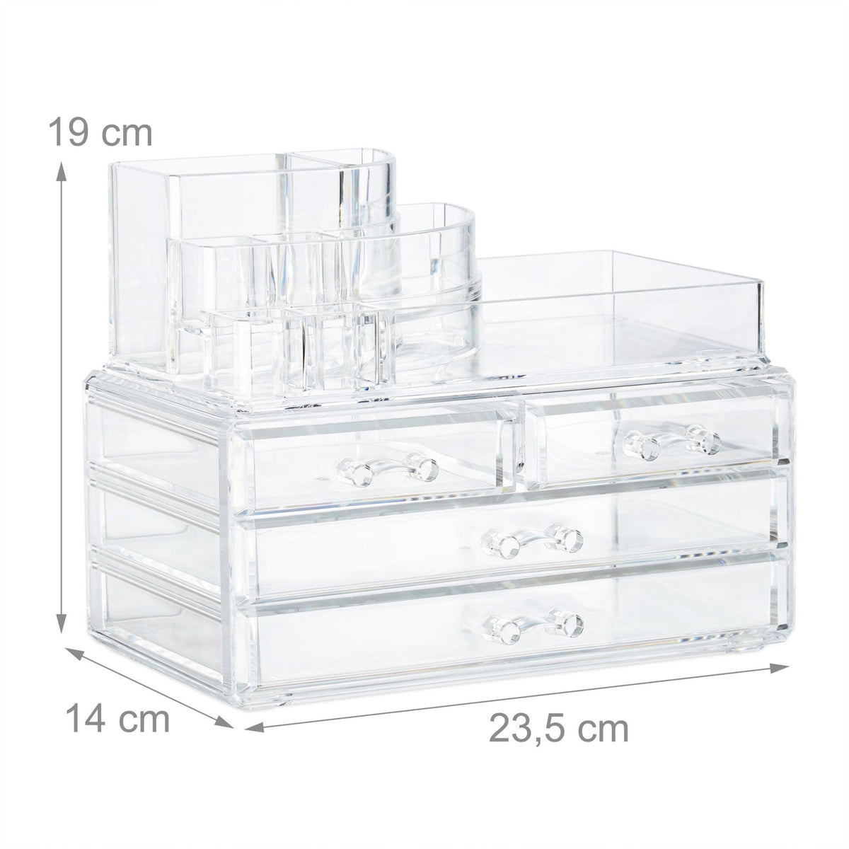 Makeup storage with 4 drawers