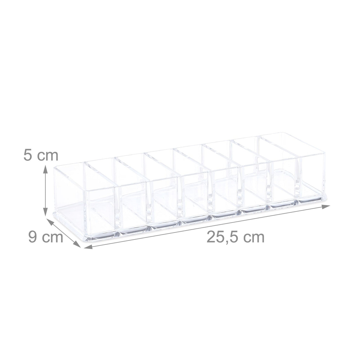 Makeup storage with 8 compartments