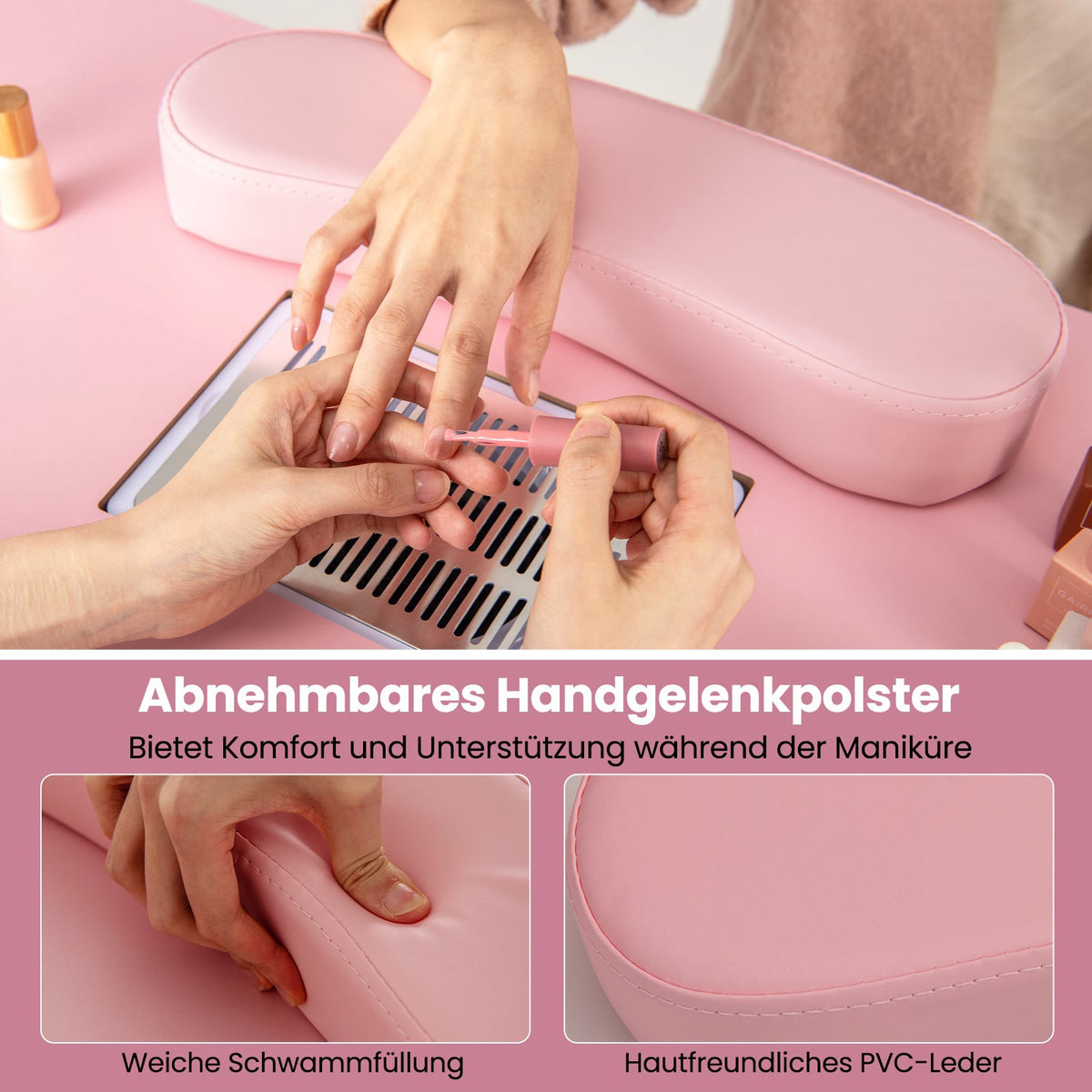 Manicure Table with Electric Dust Collector & Storage